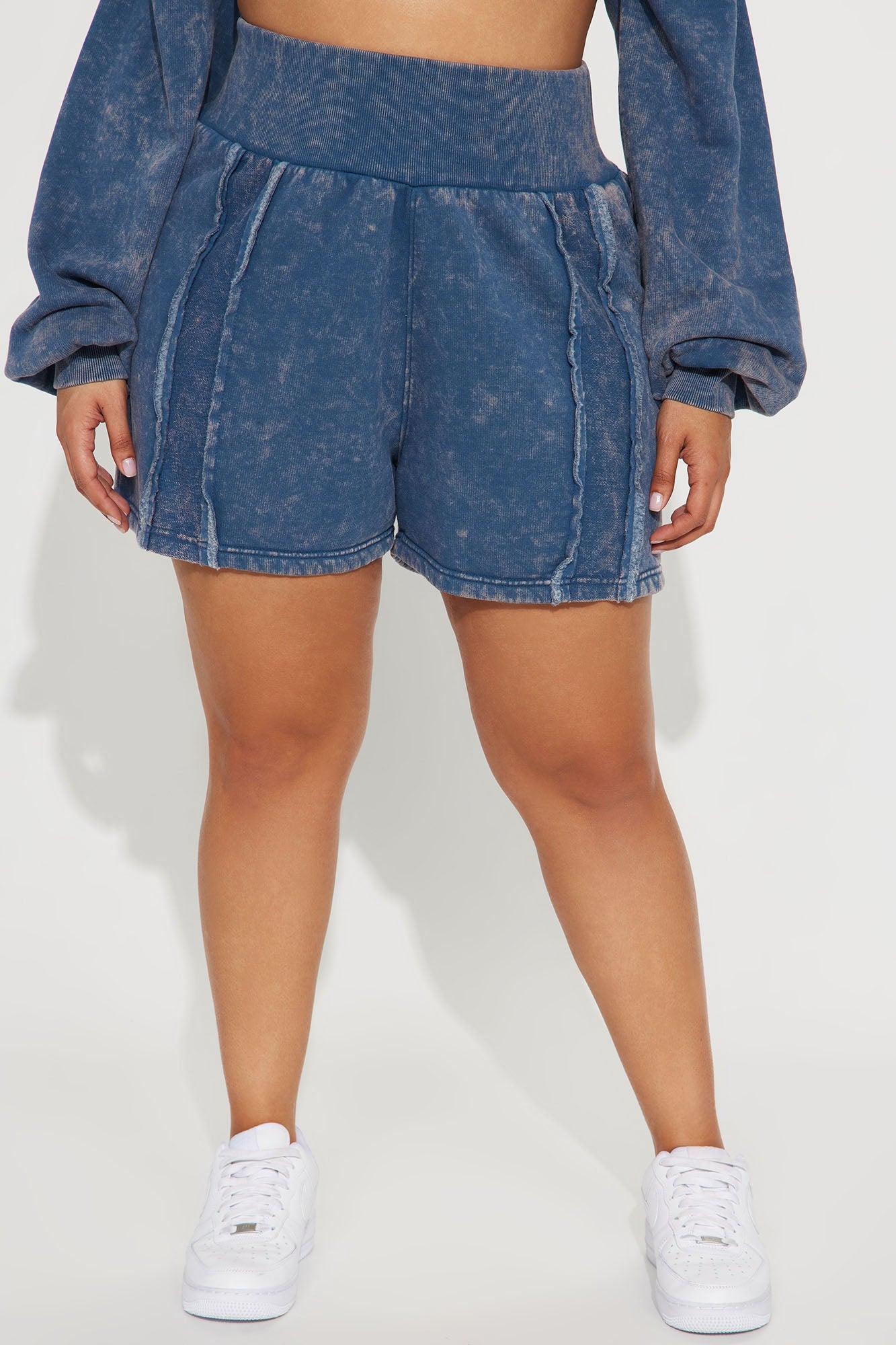 Kamaya Washed Fleece Short - Slate Blue Product Image