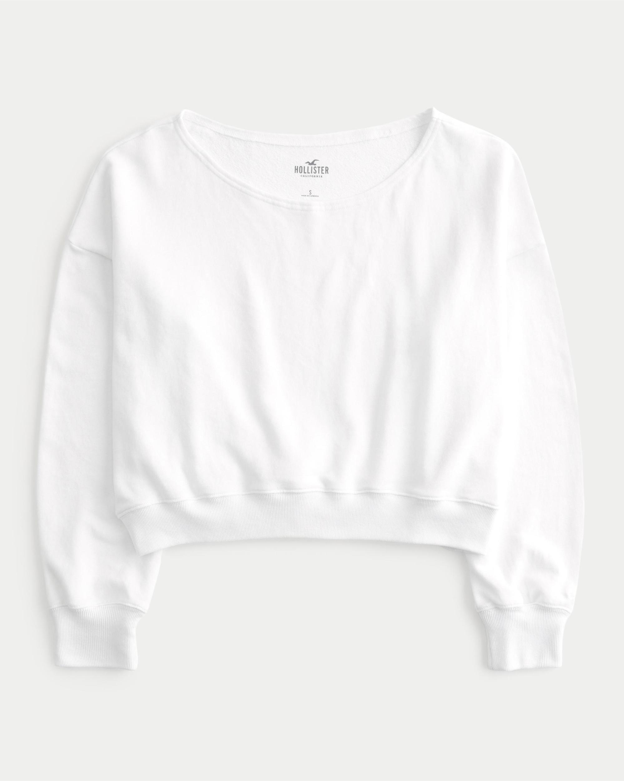 Easy Terry Off-the-Shoulder Sweatshirt Product Image