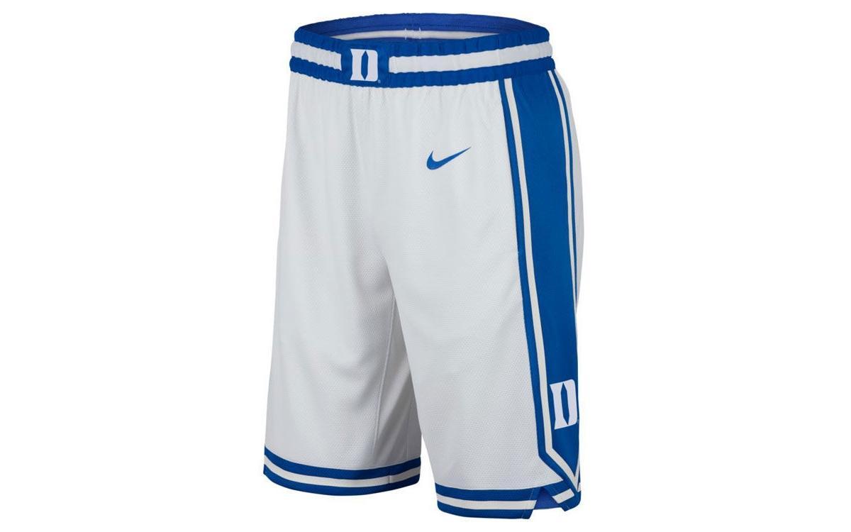 Men's Nike White Duke Blue Devils Replica Team Basketball Shorts, Size: Small Product Image