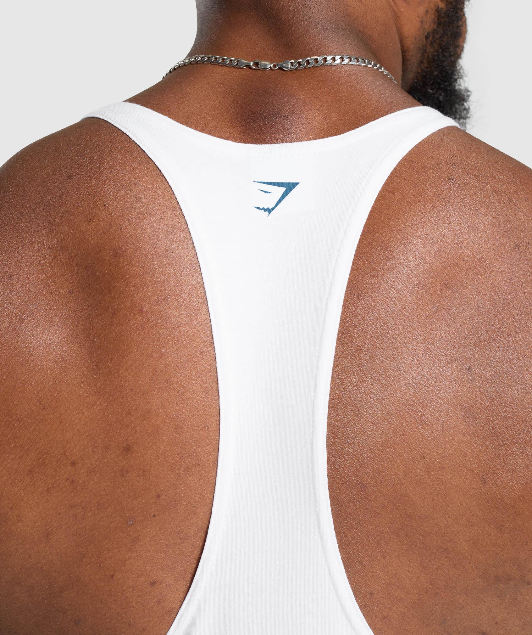 Gymshark Heavy Duty Stringer - White Male Product Image