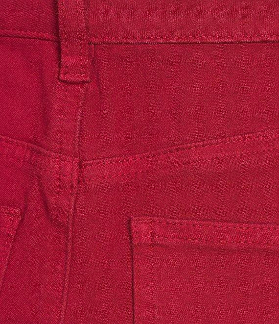 John Mark Stretch High Rise Straight Leg Tiered Fringe Hem 5-Pocket Jeans Product Image