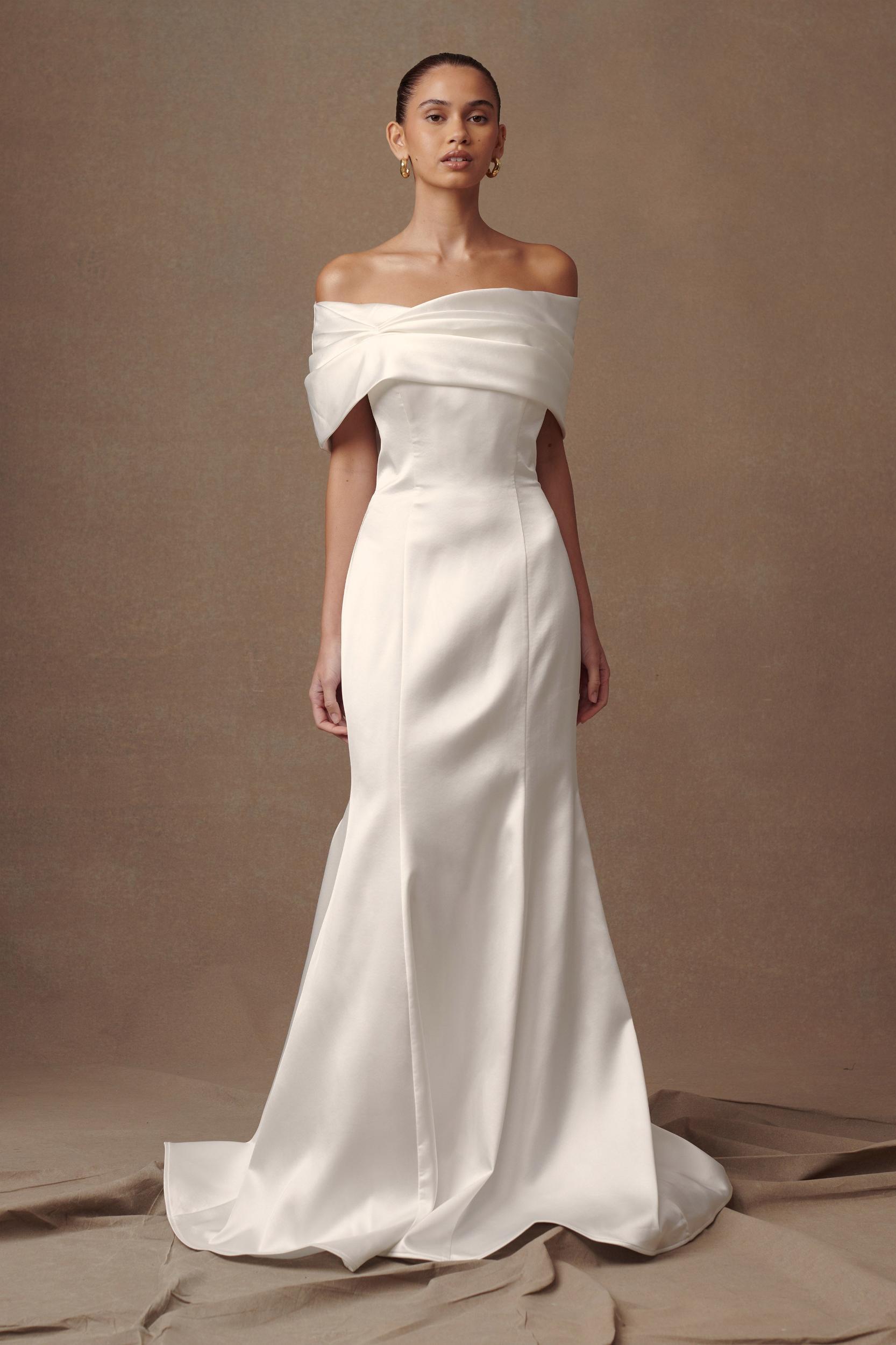 Saosire Satin Wedding Gown - White Product Image