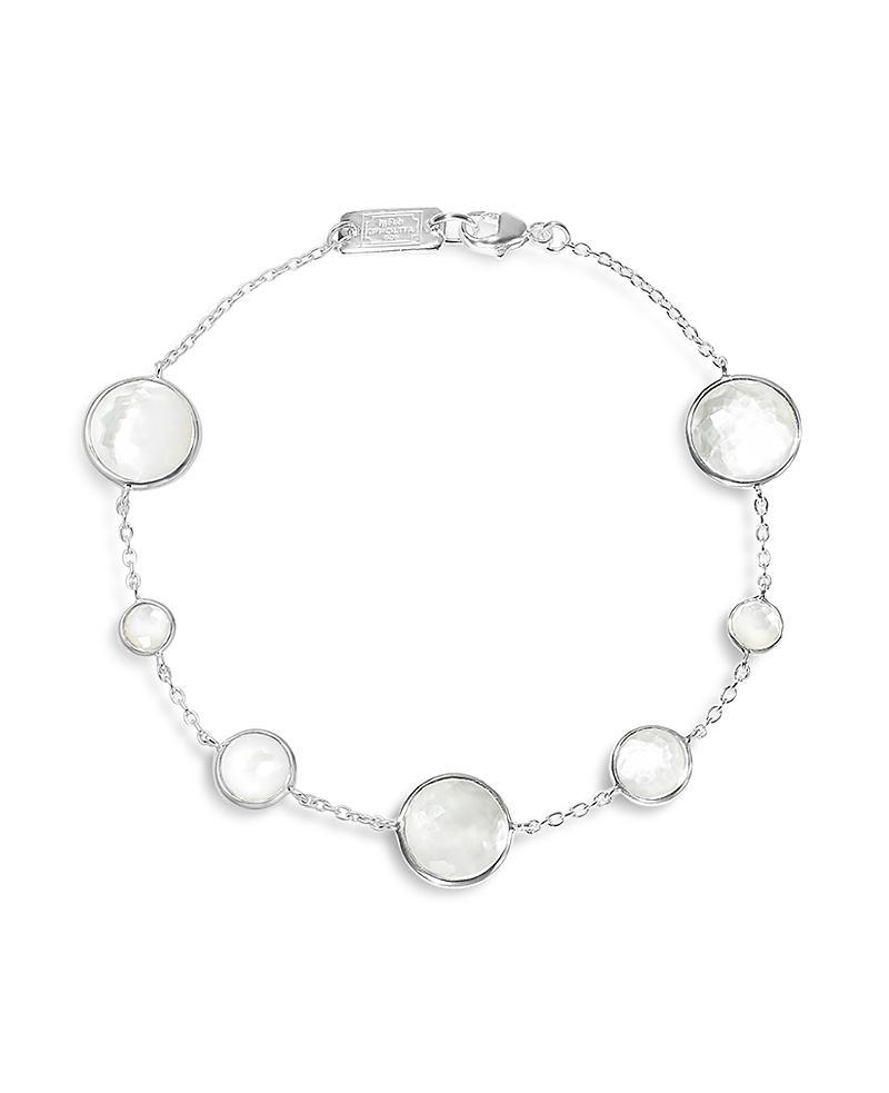 7-Stone Link Bracelet in Sterling Silver Product Image