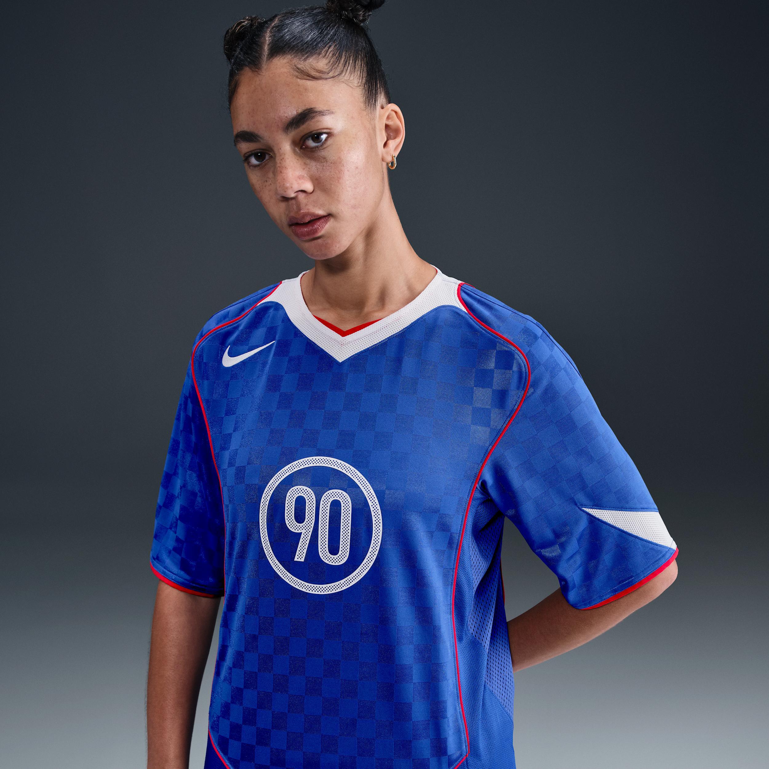 Nike Mens Total 90 Dri-FIT Soccer Jersey in Game Royal/White/Sport Red Product Image