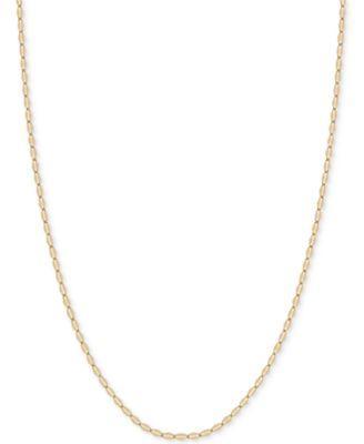 18 Flattened Link Chain Necklace in 14k Gold Product Image