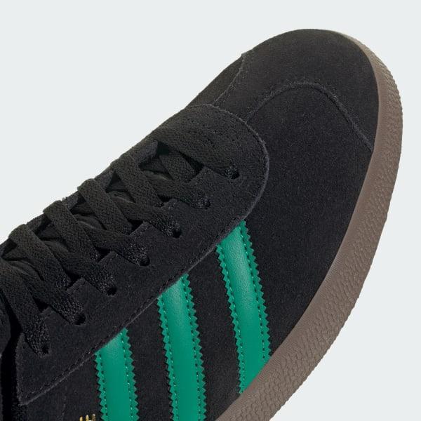 Mens adidas Gazelle Athletic Shoe - Black / Court Green / Gum Product Image
