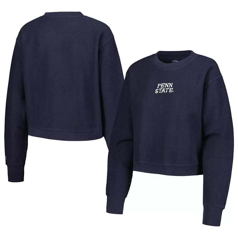 Women's League Collegiate Wear Navy Penn State Nittany Lions Timber Cropped Pullover Sweatshirt, Size: XL, Blue Product Image