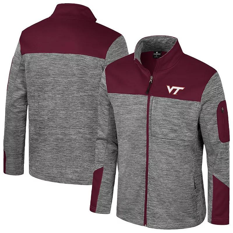 Men's Colosseum  Gray/Navy Virginia Cavaliers Guard Full-Zip Jacket, Size: XL, Grey Product Image