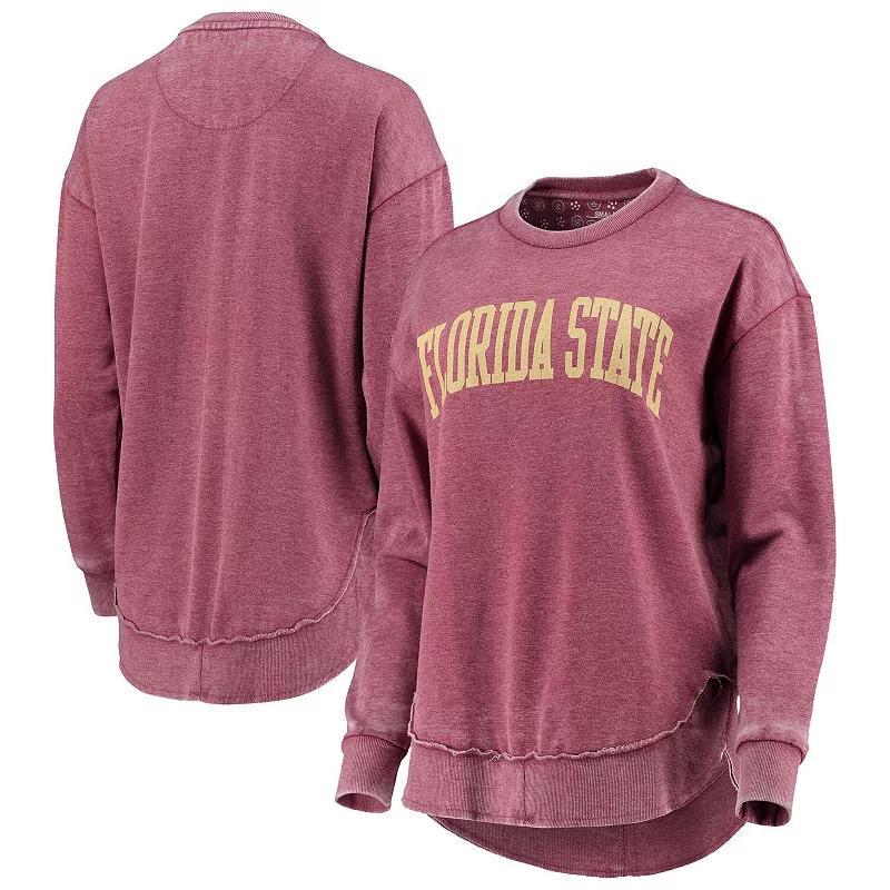 Women's Pressbox Garnet Florida State Seminoles Vintage Wash Pullover Sweatshirt, Size: XL, Red Product Image