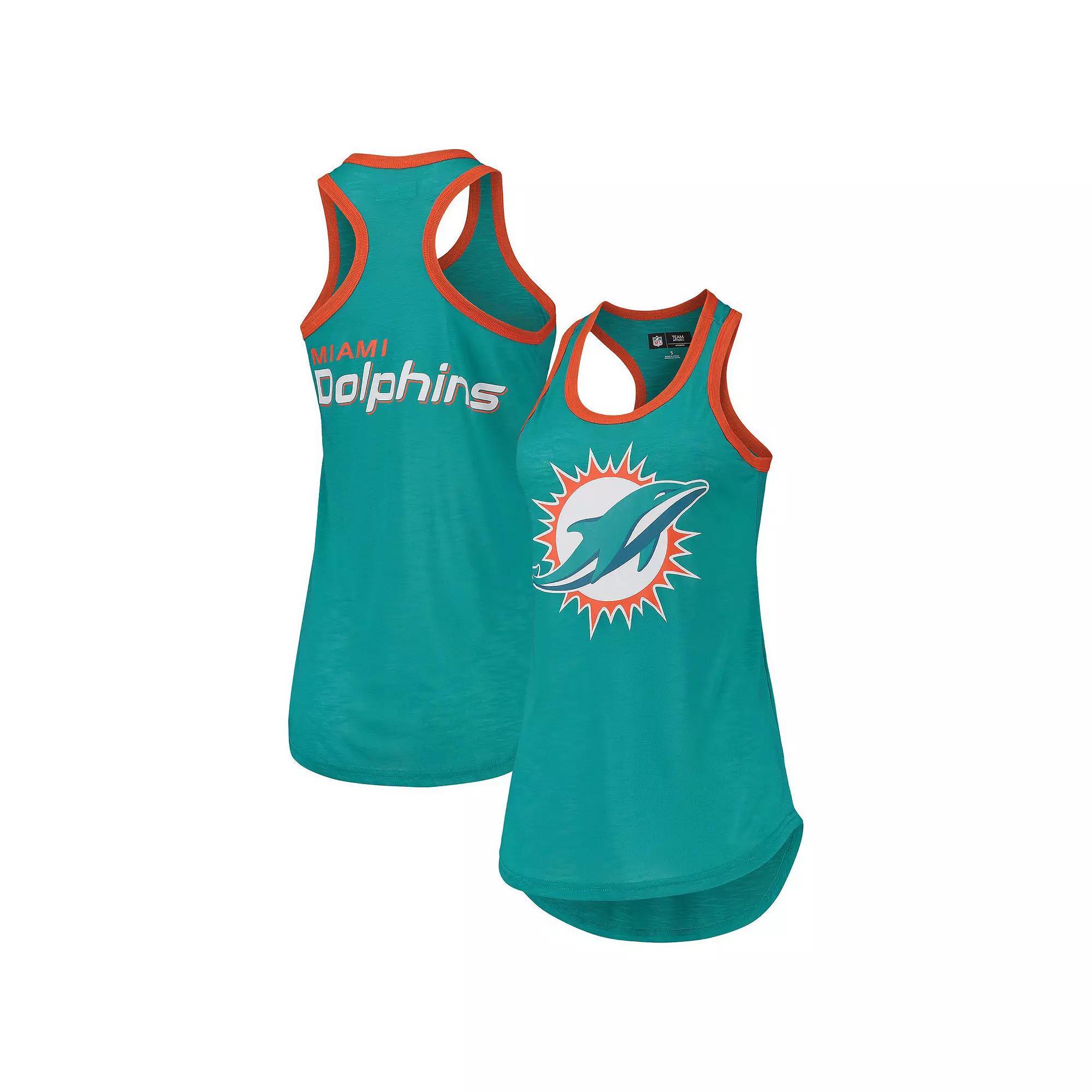 Womens G-III 4Her by Carl Banks Aqua Miami Dolphins Tater Tank Top Turquoise A Product Image