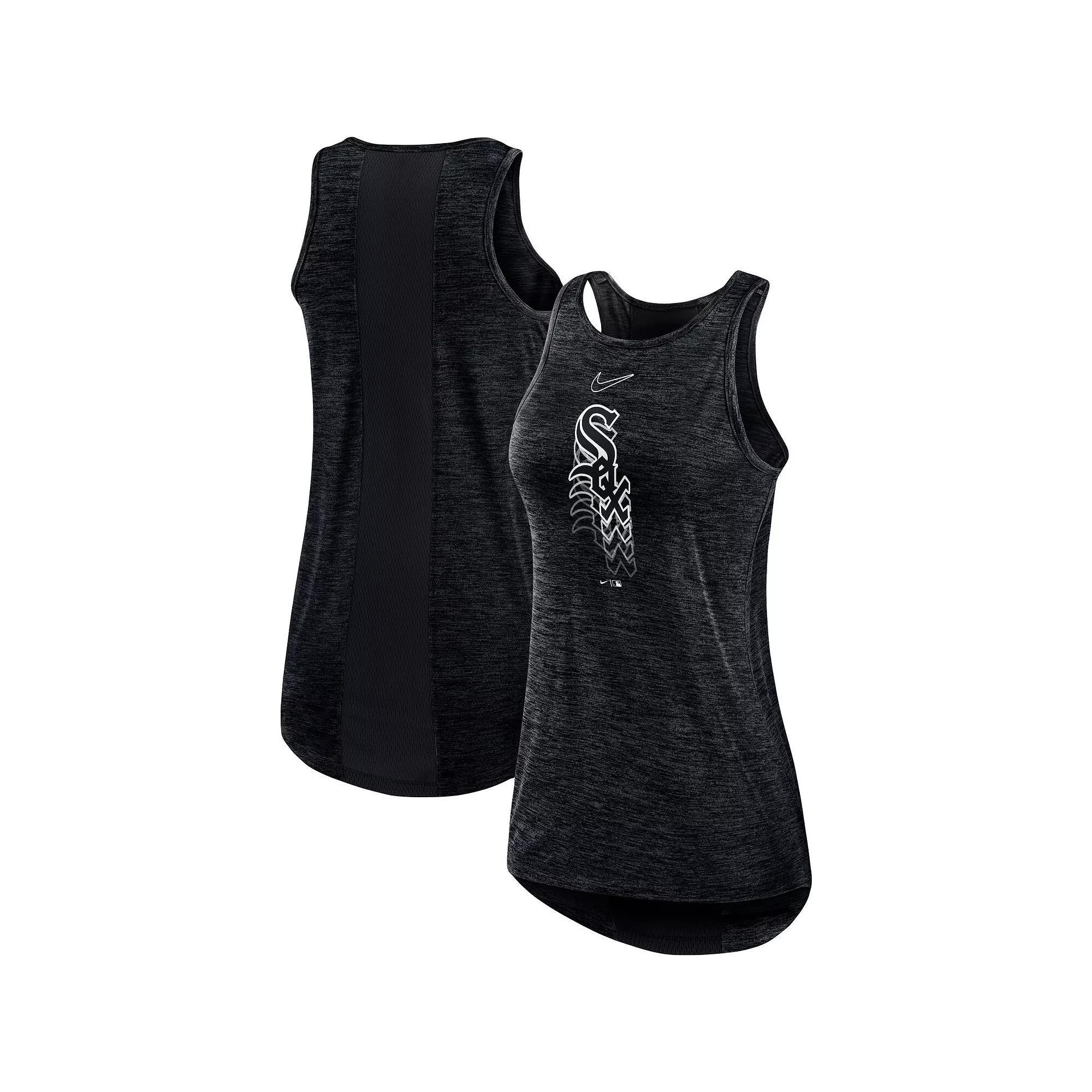 Women's Nike Black Chicago White Sox Logo Fade High Neck Performance Tank Top, Size: Medium Product Image