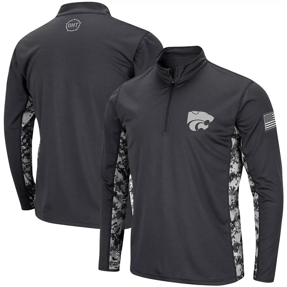 Men's Colosseum Charcoal Florida Gators OHT Military Appreciation Digi Camo Quarter-Zip Jacket, Size: Medium Product Image