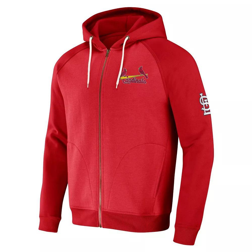 Men's Darius Rucker Collection by Fanatics  Red St. Louis Cardinals Raglan Full-Zip Hoodie, Size: Small Product Image