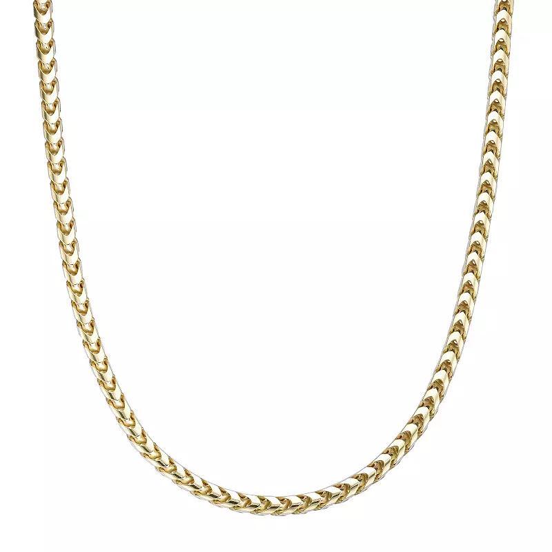 Men's LYNX 14k Gold Over Silver 4.1mm Franco Chain Necklace, Size: 24", Gold Tone Product Image