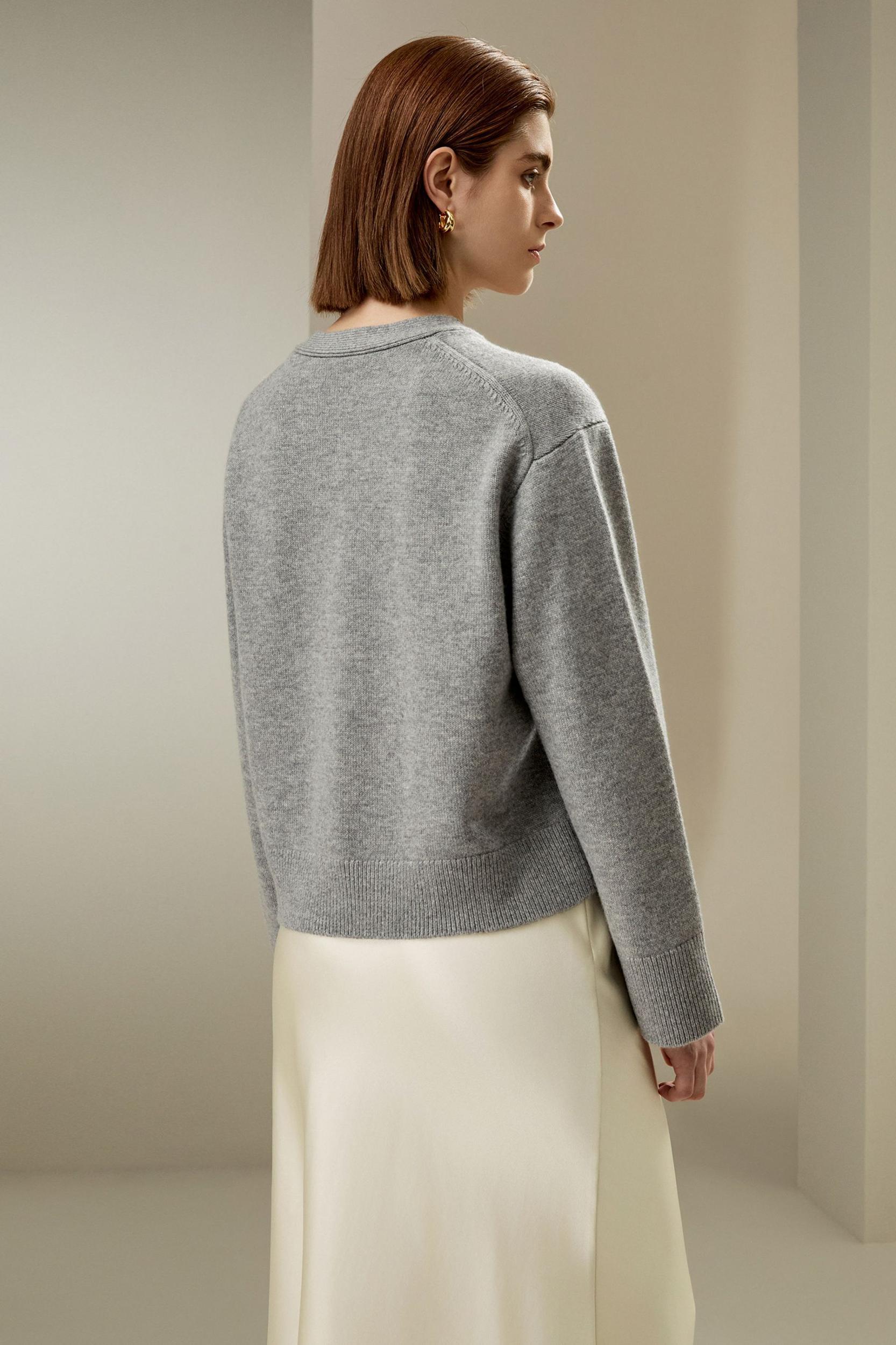 Cropped Wool-Cashmere Blend Cardigan Product Image