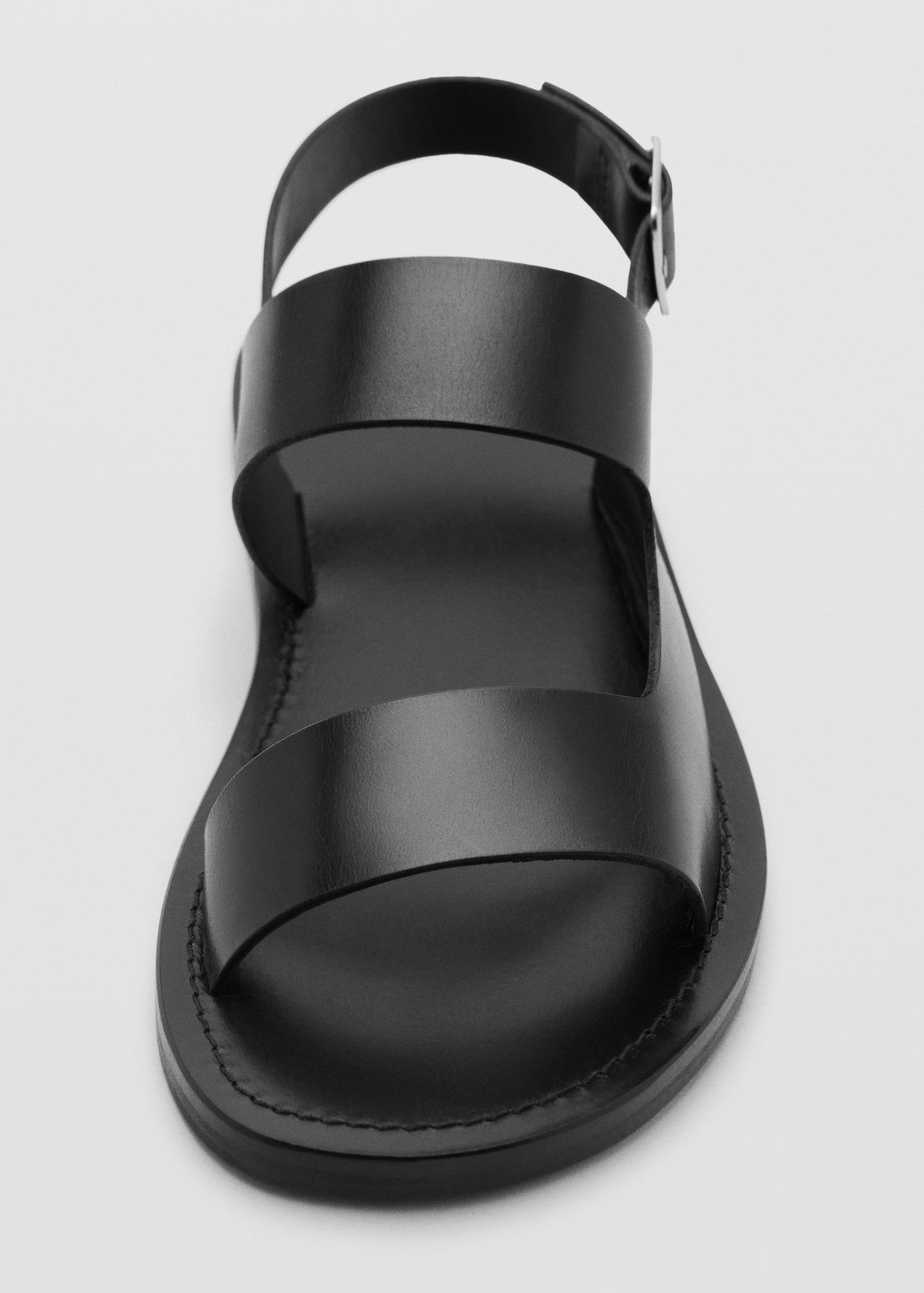 Leather sandals with straps - Men | MANGO USA Product Image