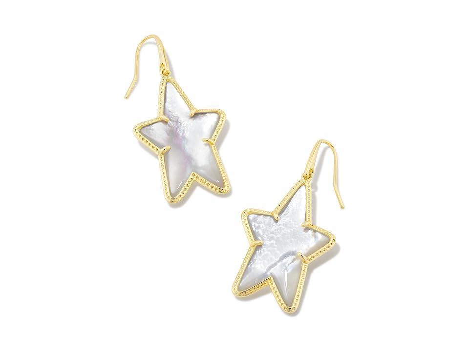 Kendra Scott Ada Star Drop Earrings - Gold Ivory Mother Of Pearl Product Image