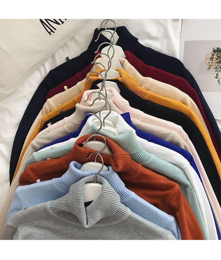 Turtleneck Knit Top Product Image