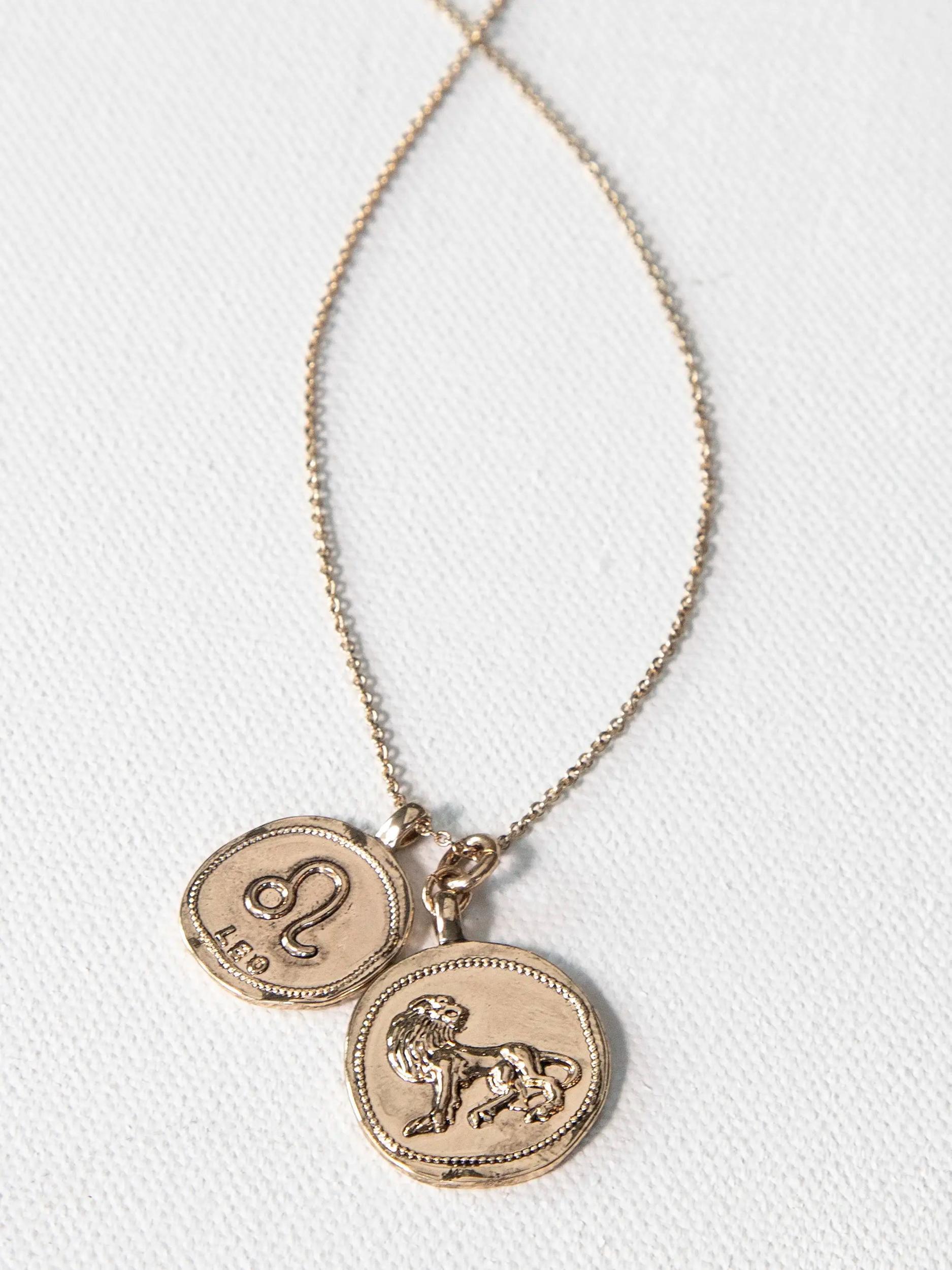 Zodiac Coin Necklace - Gemini Product Image