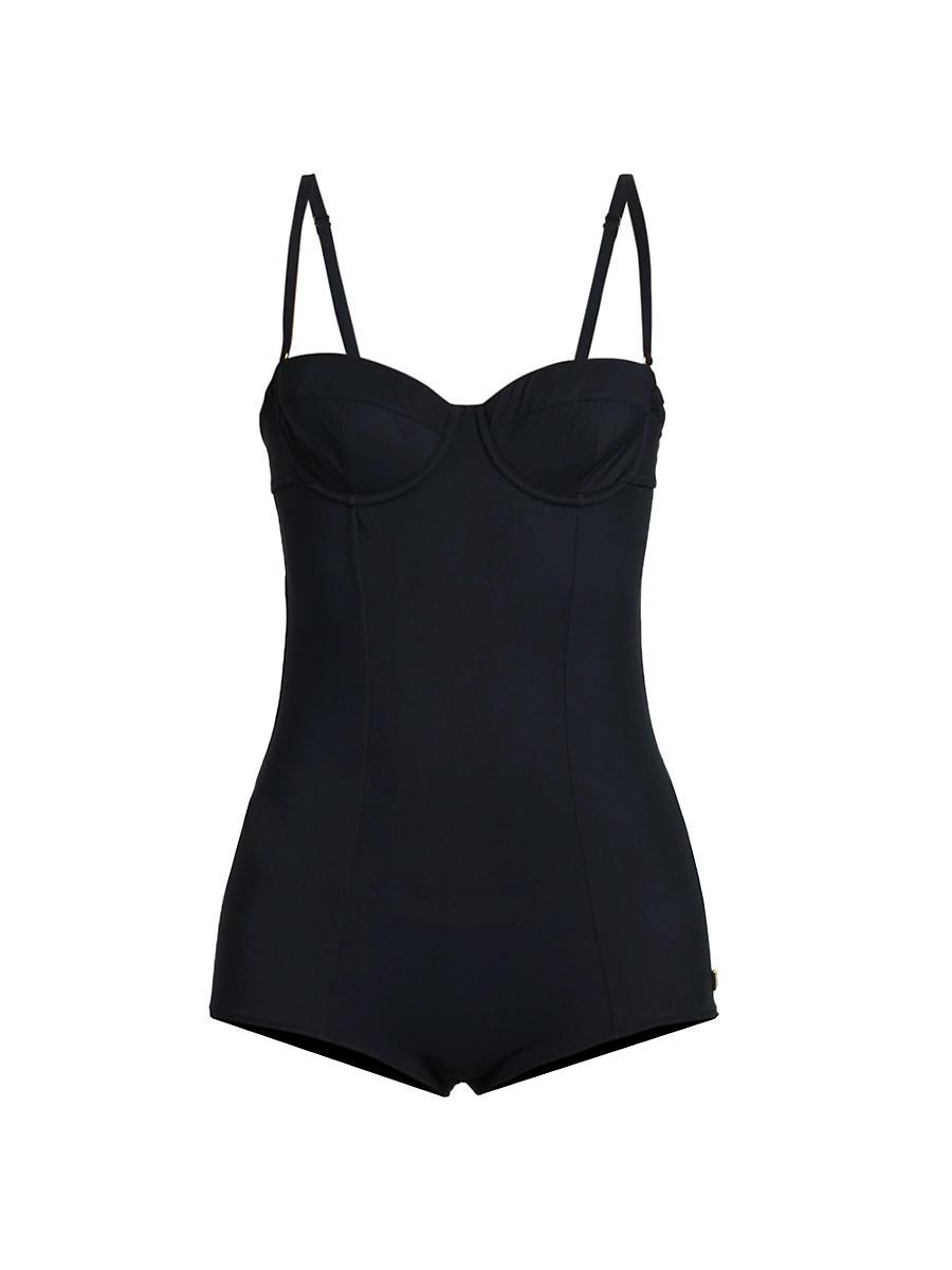 Solid Balconette One-Piece Swimsuit Product Image