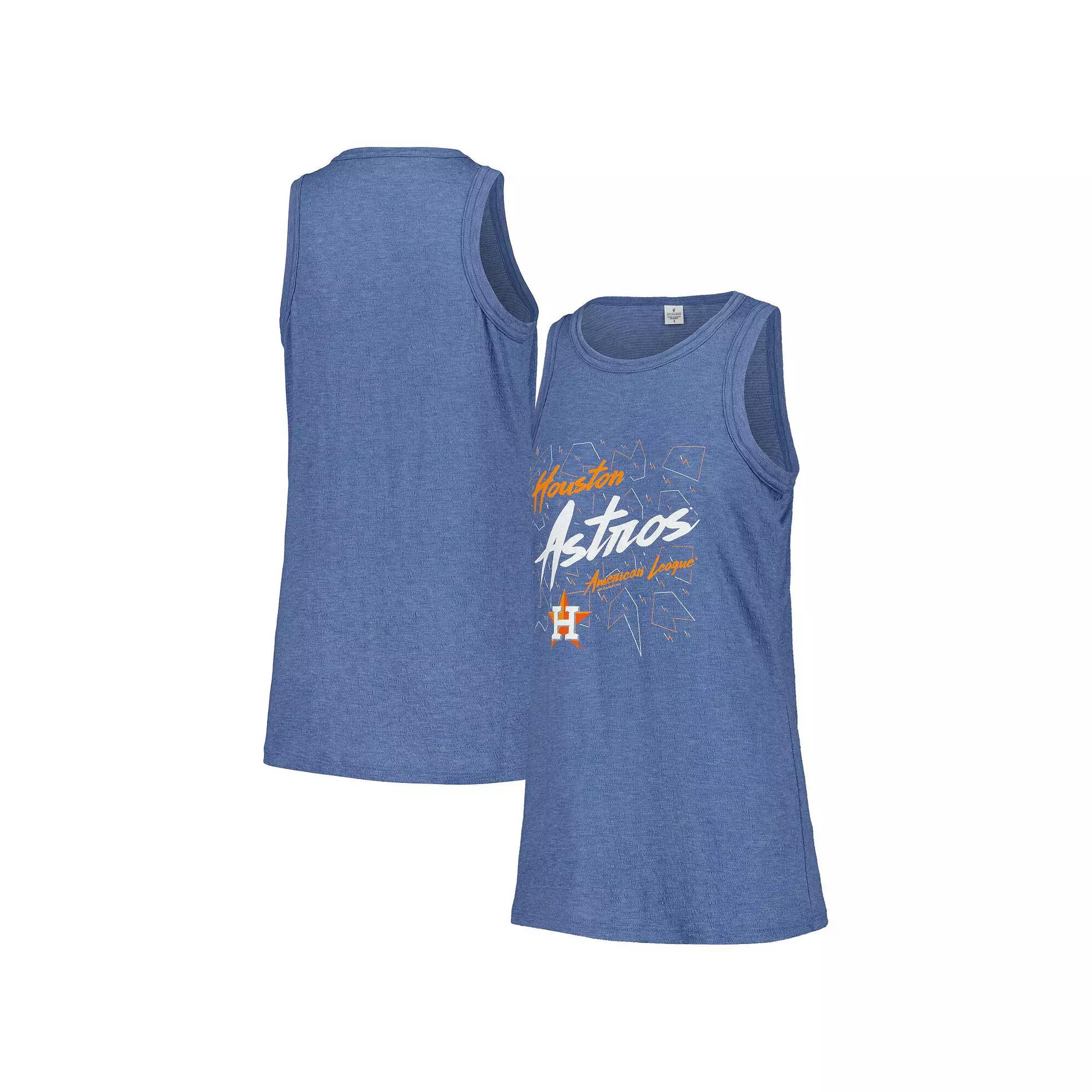 Women's Soft as a Grape Navy Houston Astros Gauze High Neck Tank Top, Size: Medium, Blue Product Image