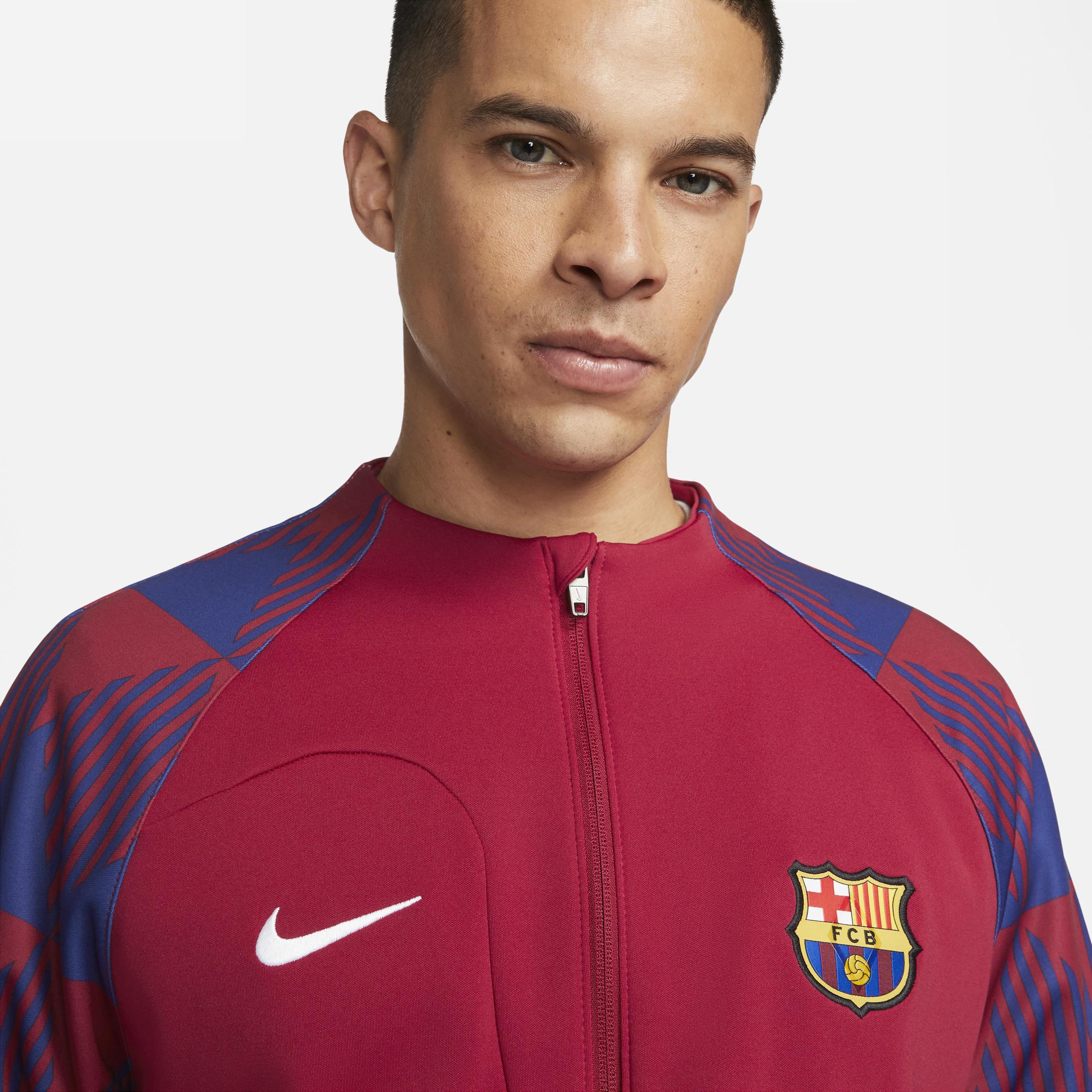 Men's Nike Red Barcelona 2023/24 Academy Pro Anthem Raglan Performance Full-Zip Jacket, Size: 2XL, Bar Red Product Image