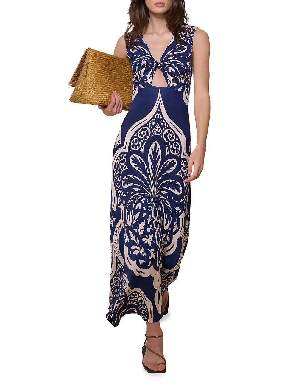 Voyage Twist-Front Cut-Out Maxi Dress Product Image