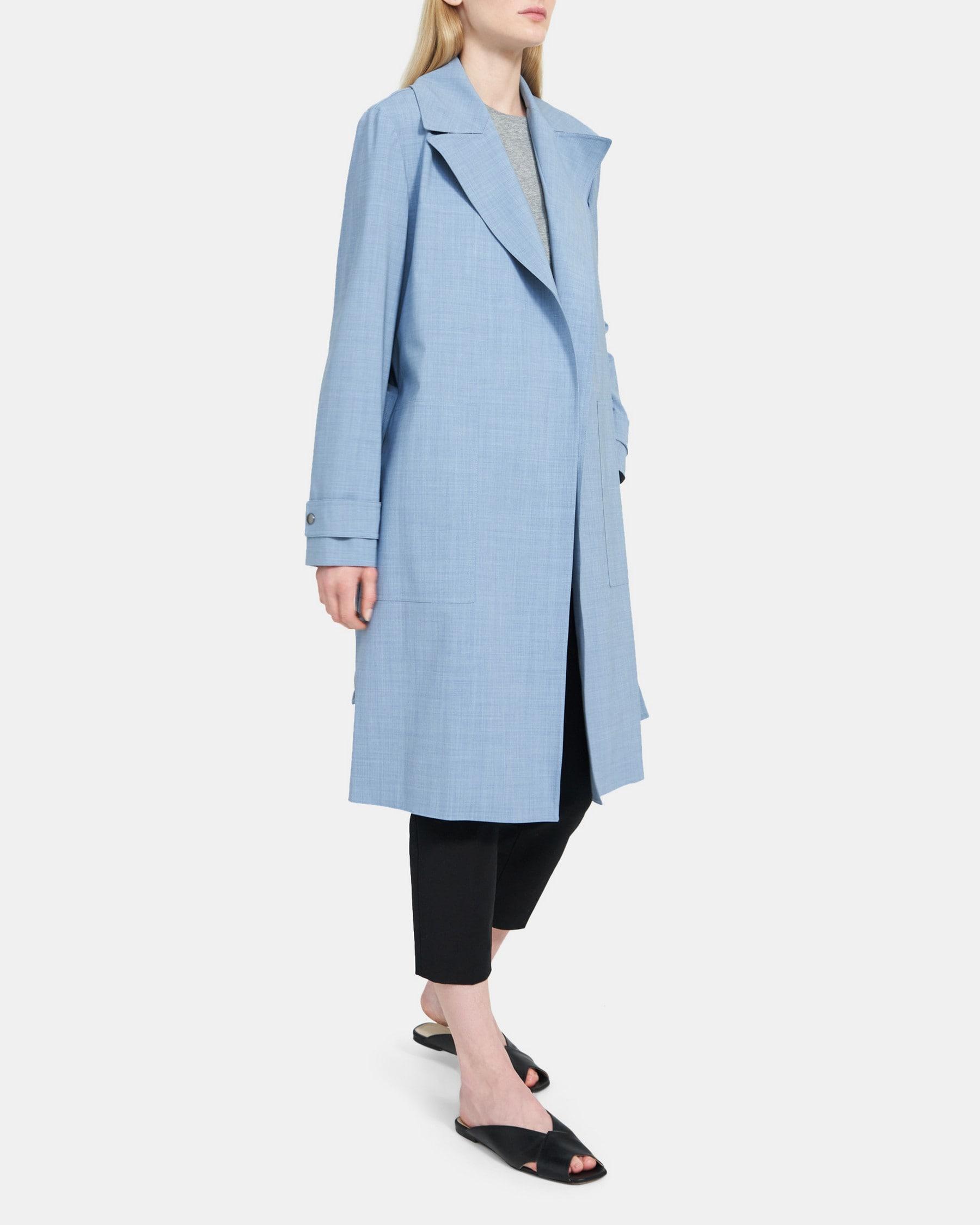 Easy Trench in Stretch Wool Mélange Product Image