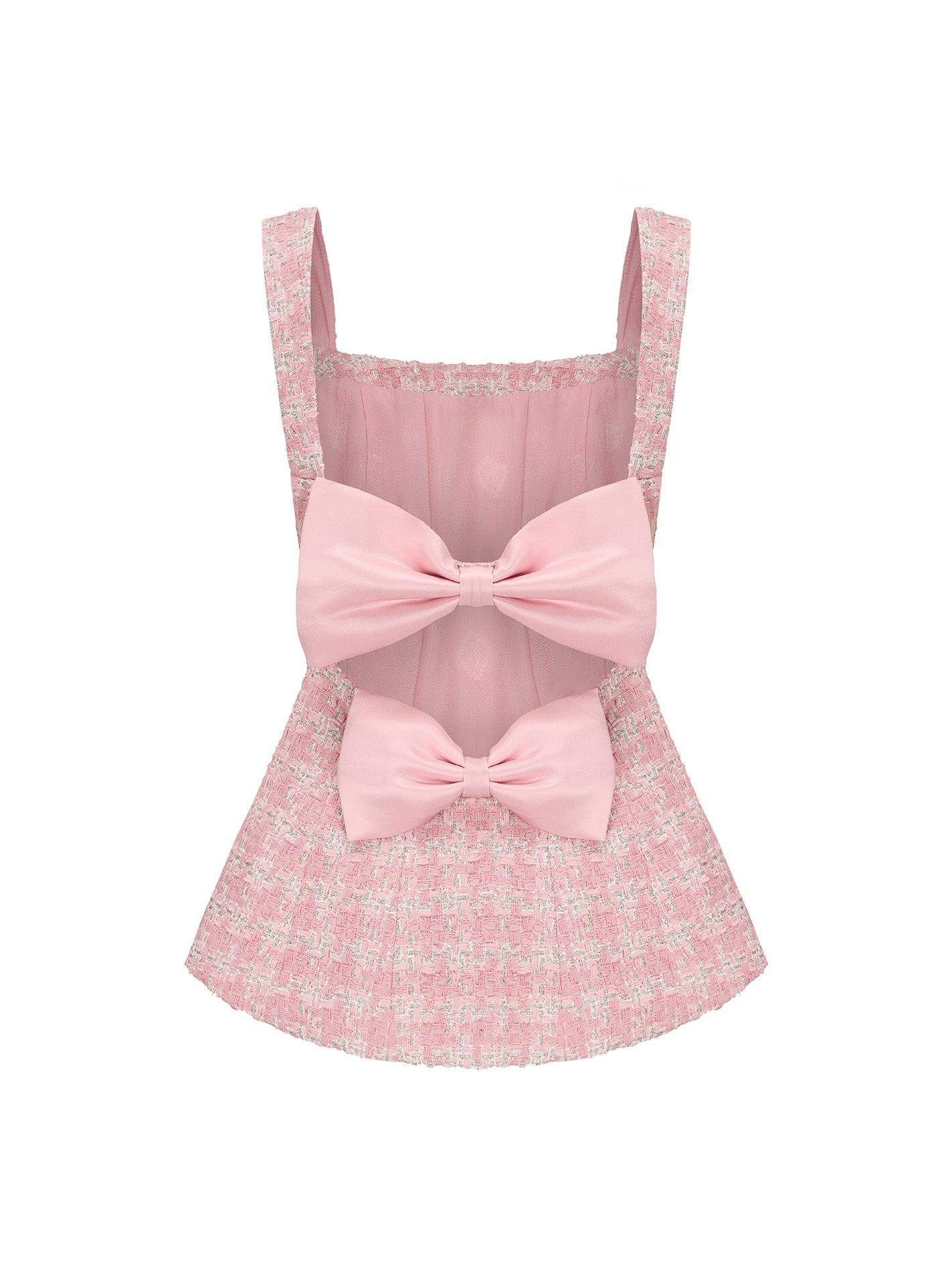 Anabella Bow Top (Pink Checkered) Product Image