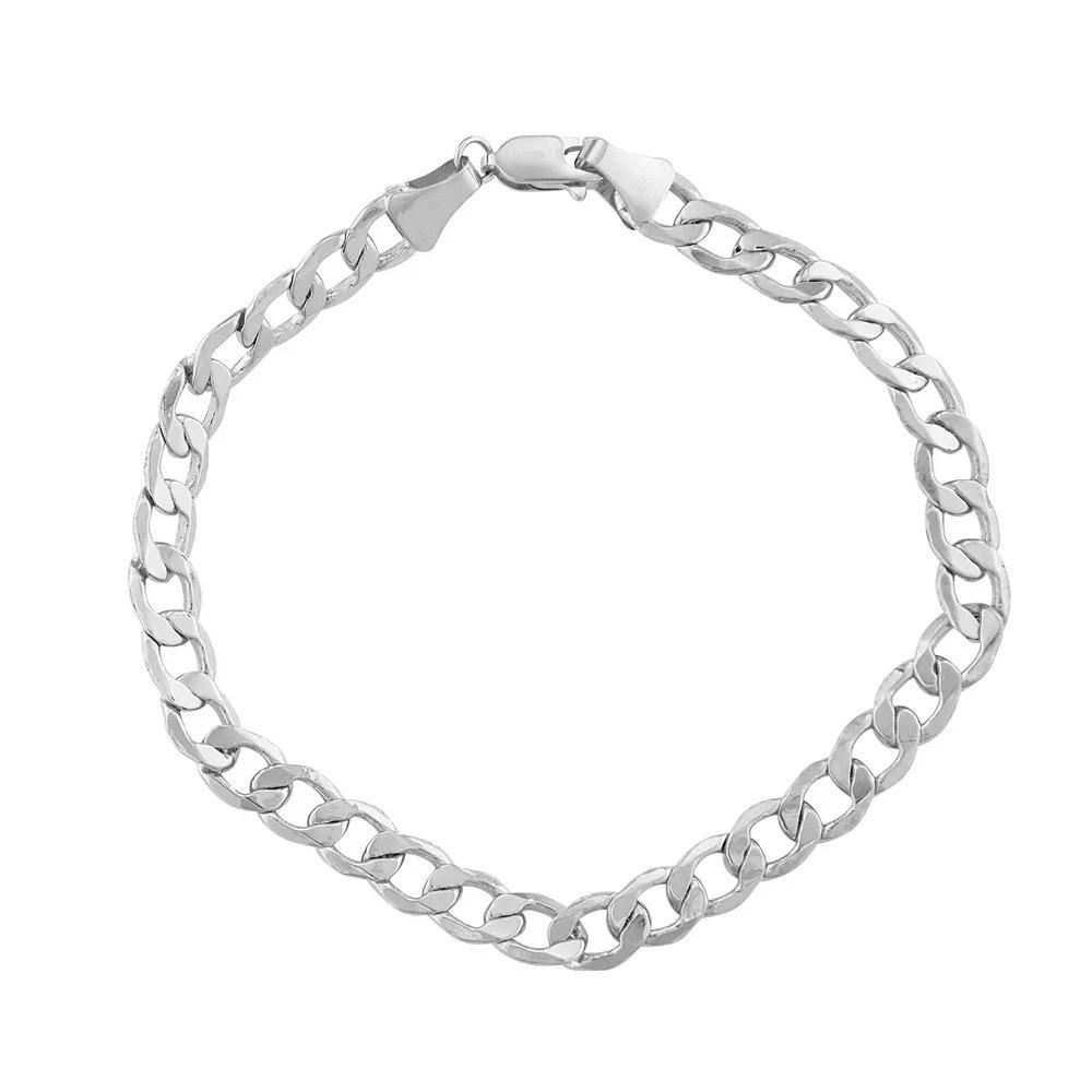 Jordan Blue Men's 10k Gold Curb Chain Necklace, Size: 8.5", 10k Whgold Product Image