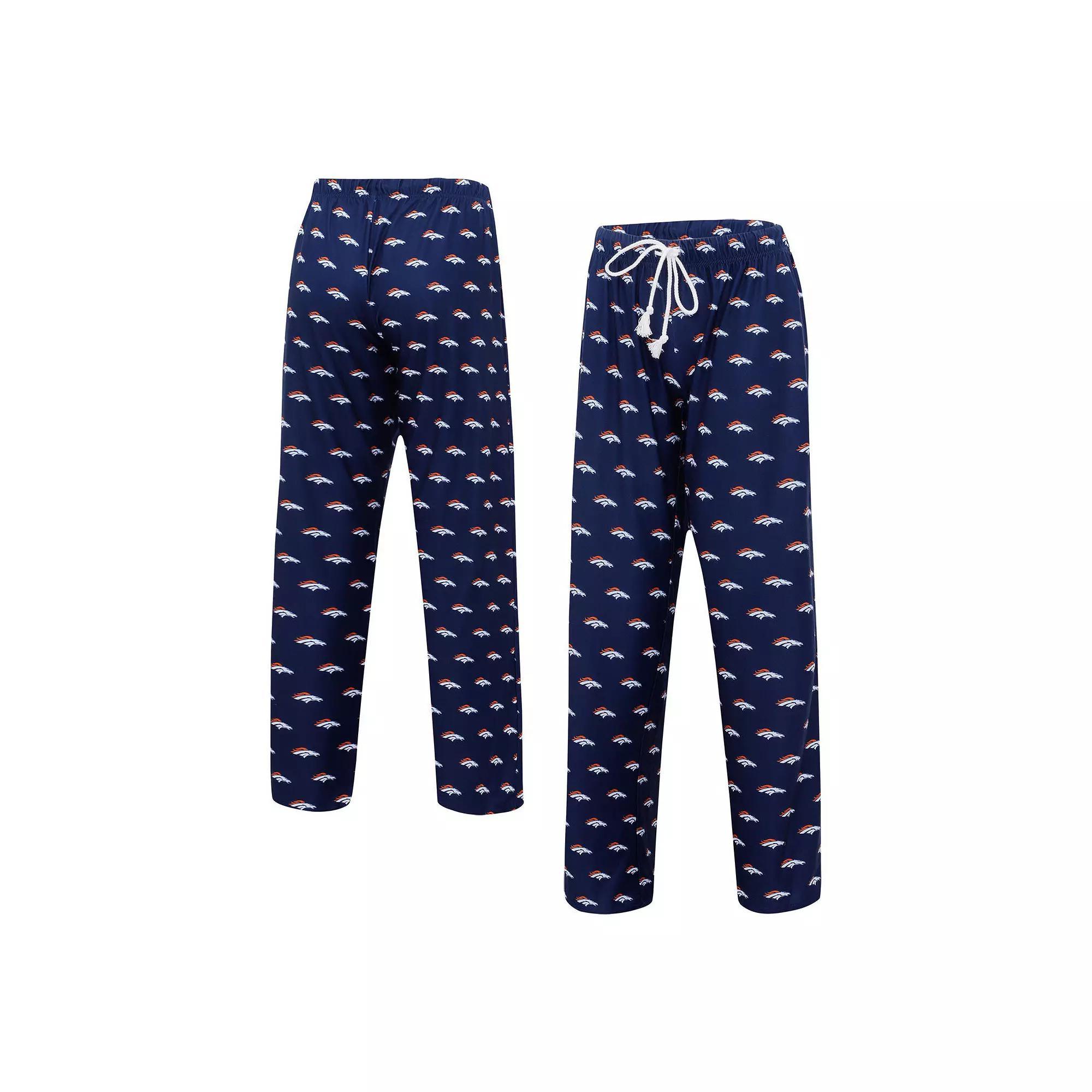Women's Concepts Sport Navy Denver Broncos Gauge Allover Print Sleep Pants, Size: 2XL, Blue Product Image