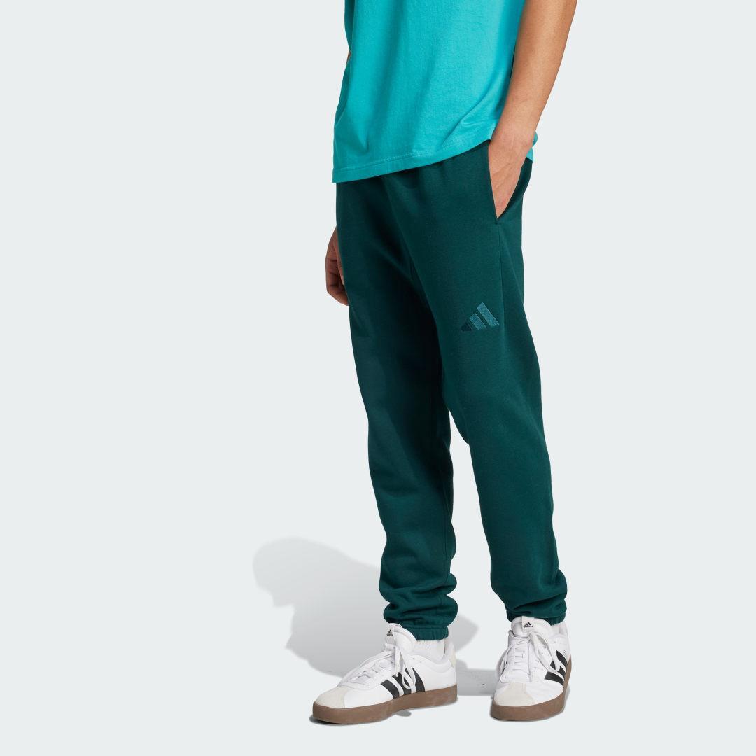 adidas ALL SZN Fleece Regular Tapered Pants Medium Grey Heather XS Mens Product Image