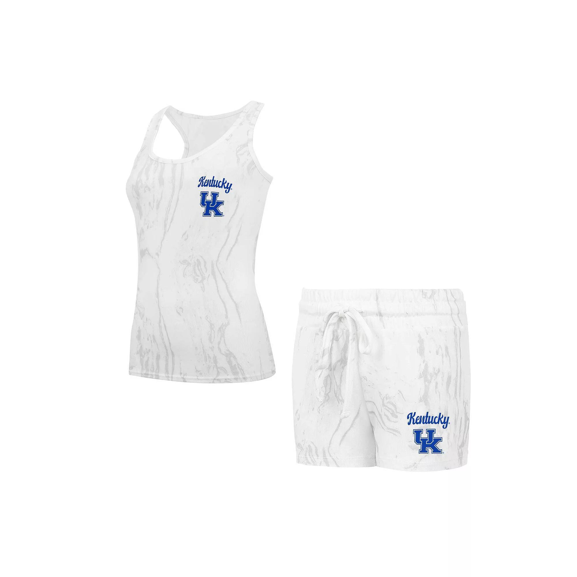 Women's Concepts Sport Buffalo Bills Quartz Hacci Knit Tank Top & Shorts Sleep Set, Size: 2XL, Beige Product Image