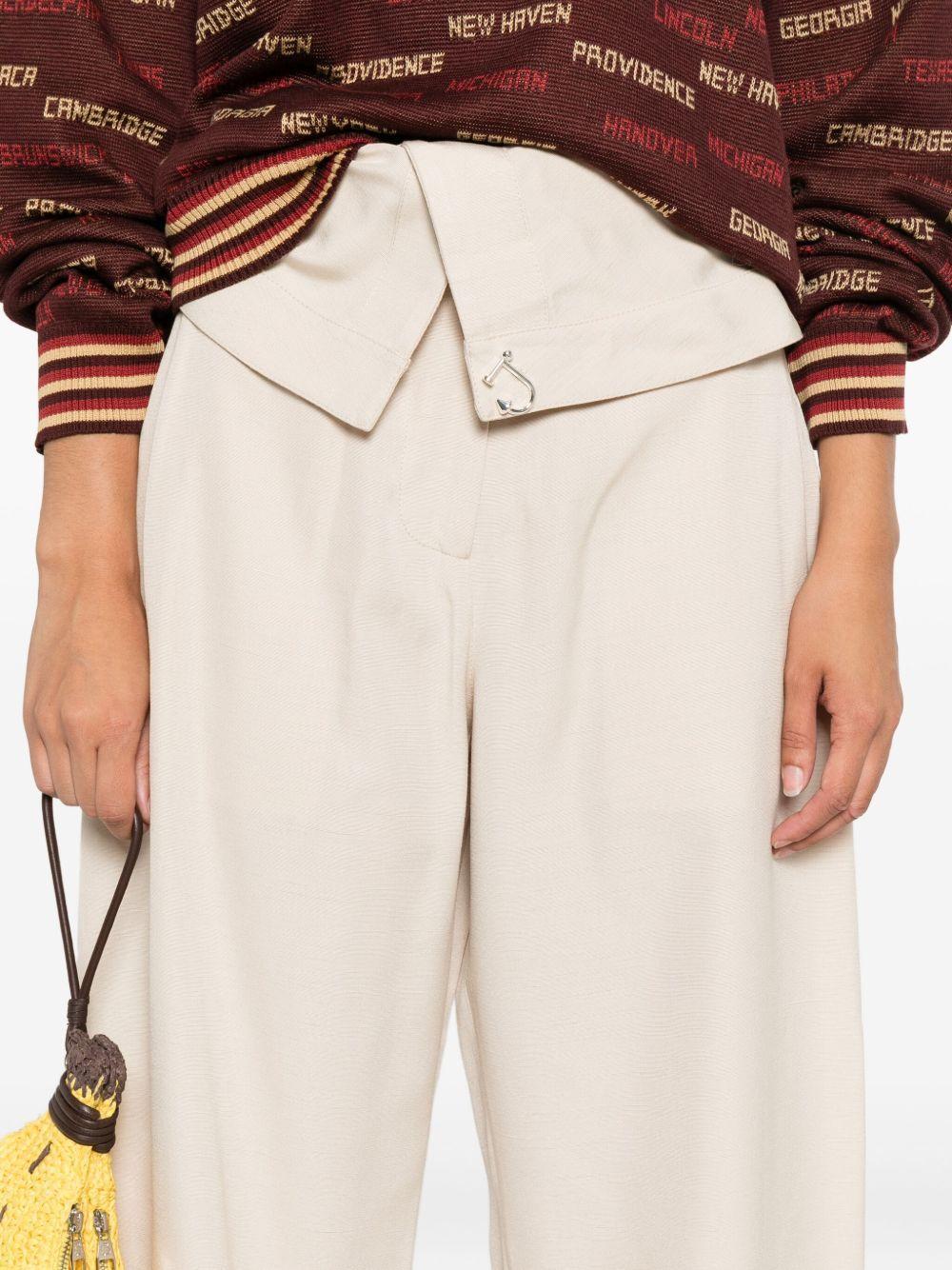 fold-over wide-leg trousers Product Image