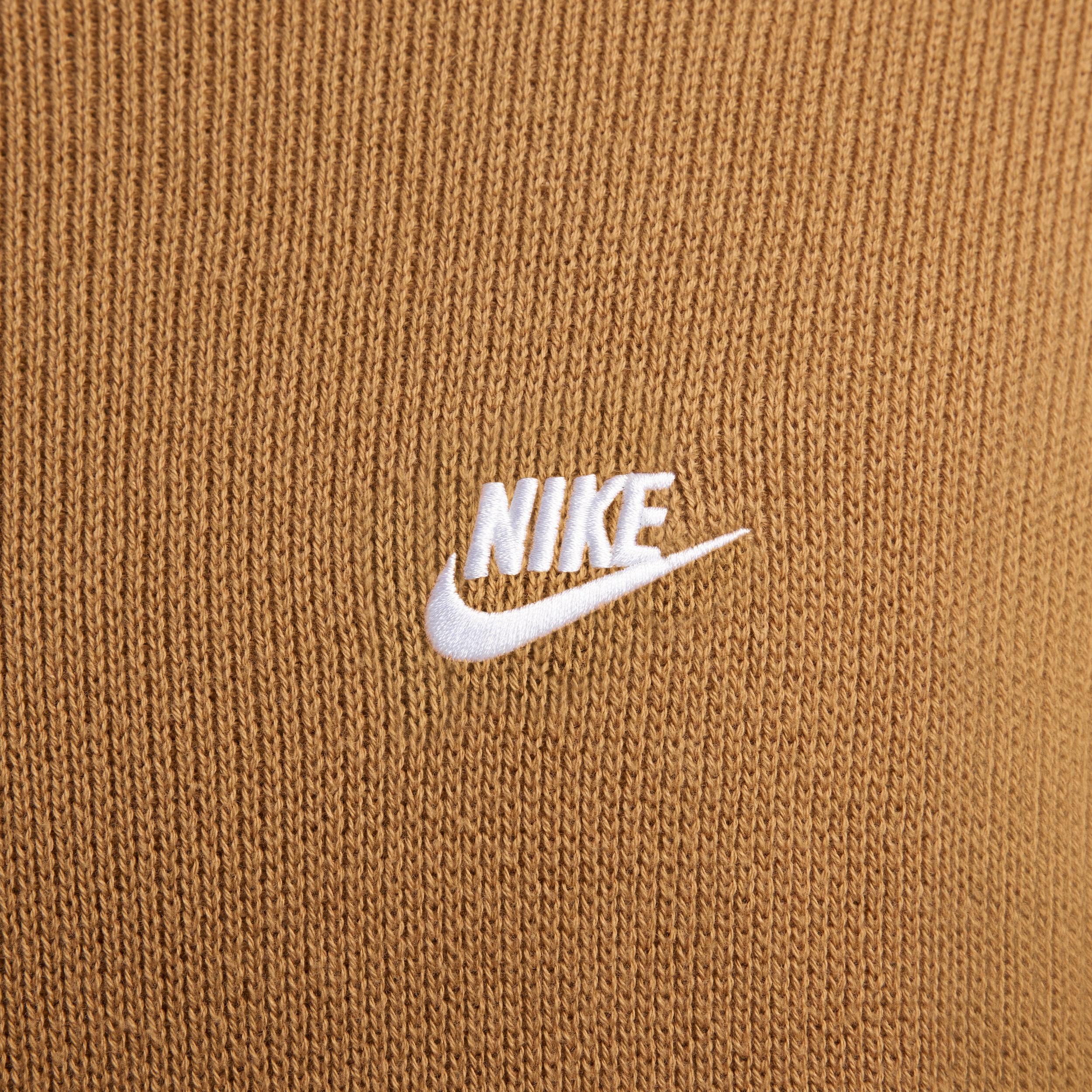Nike Mens Club Crew Sweater - Flax/White Product Image