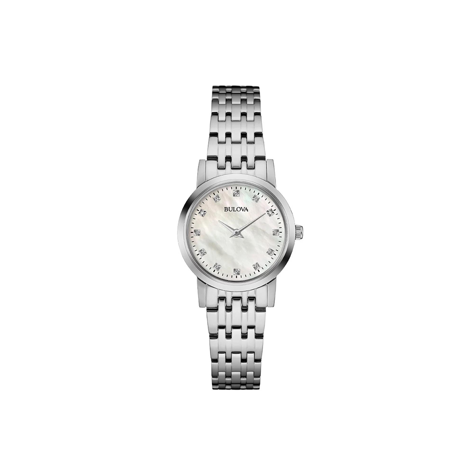Bulova Womens Diamond Accent Stainless Steel Watch - 96P175 Silvertone Product Image