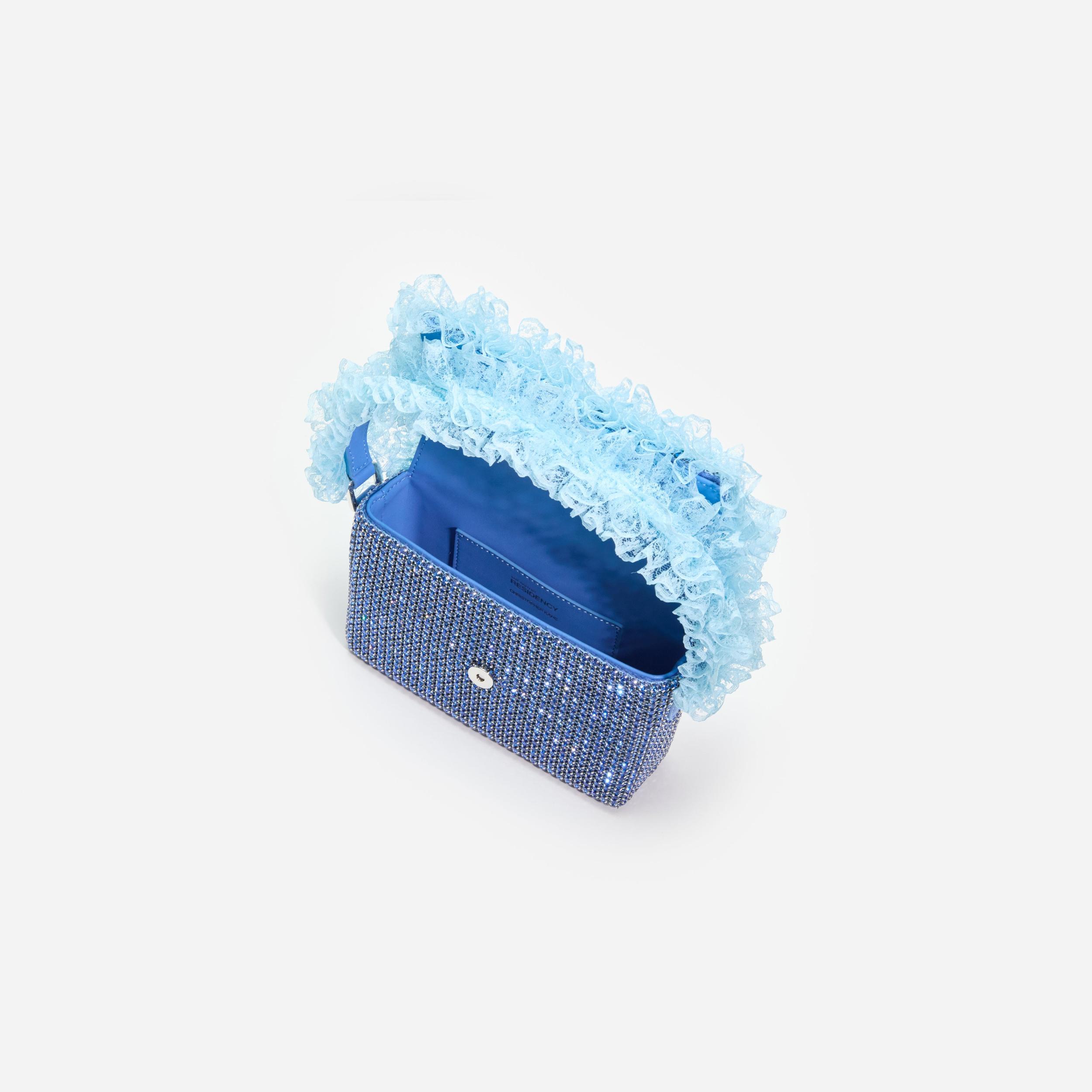 Blue Crystal Lace Detail Bag Product Image