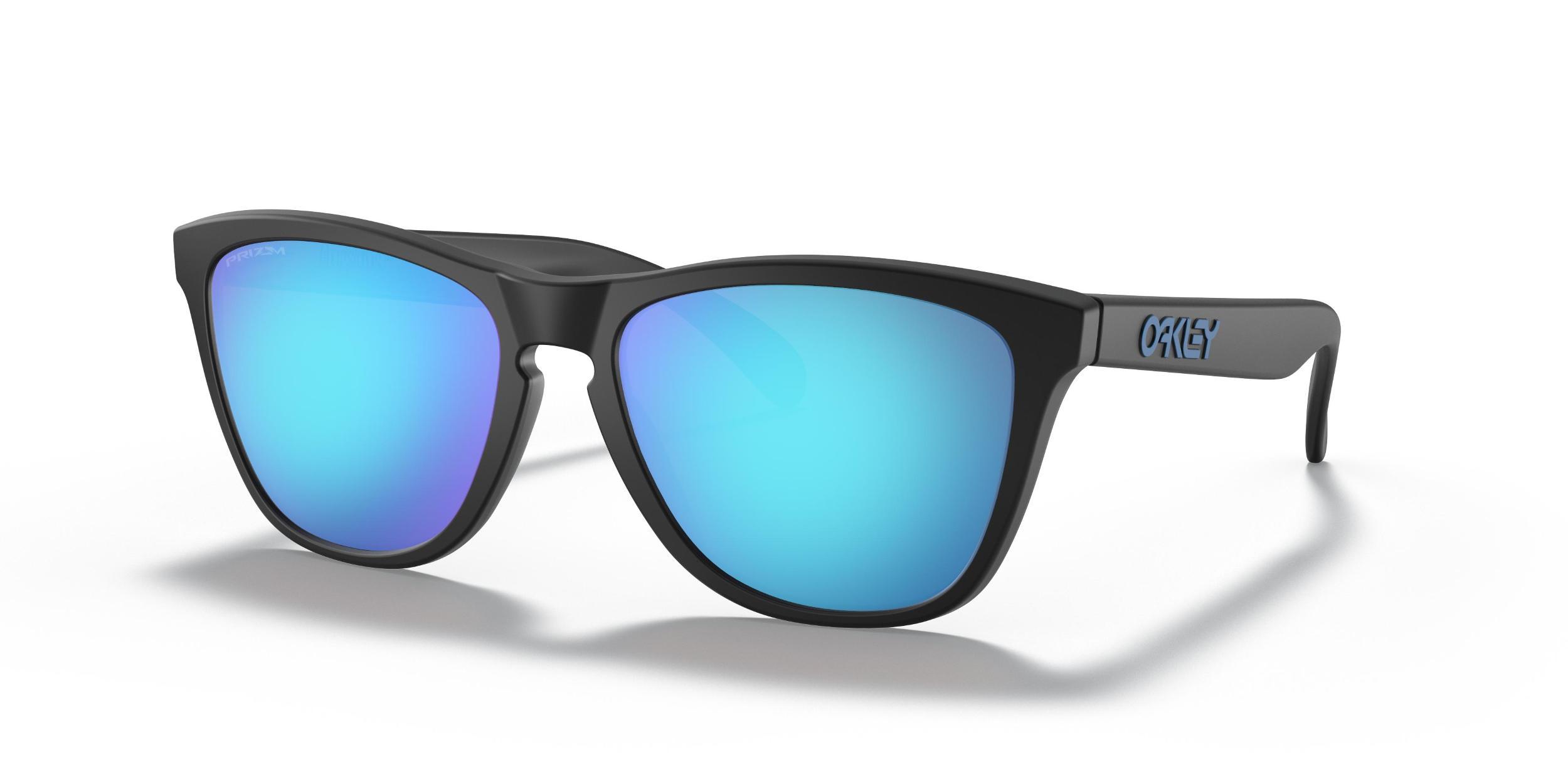 Oakley Unisex OO9013 Frogskins 55mm Square Sunglasses - Polished Clear/Prizm Violet Product Image