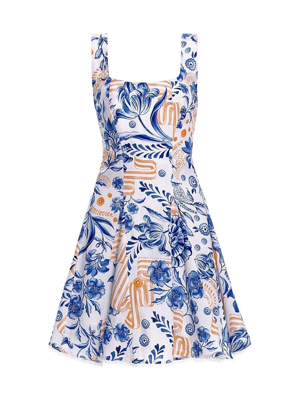 Womens Riveria Radiance Kristen Azure Printed Minidress Product Image