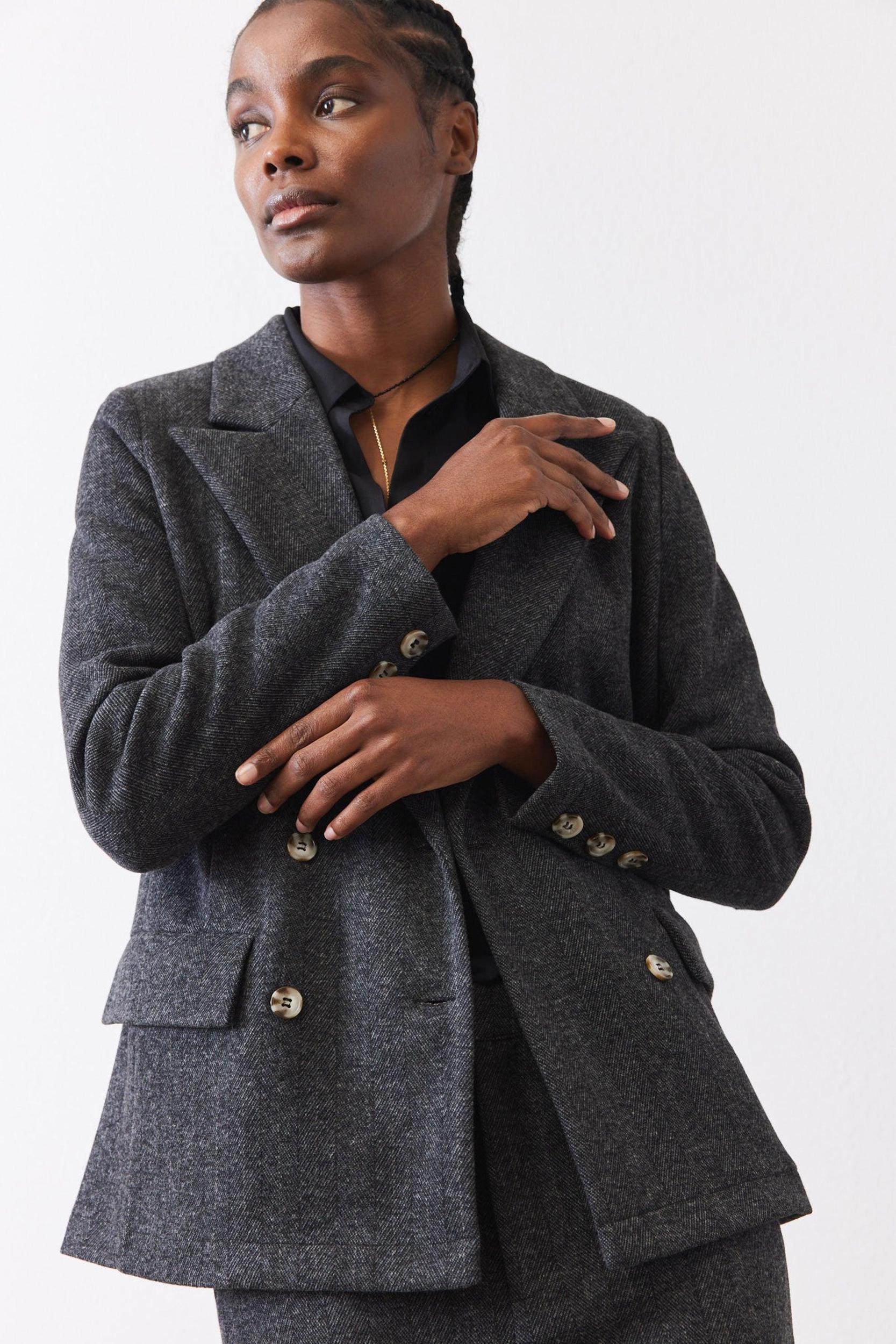 On the Clock Herringbone Blazer Product Image