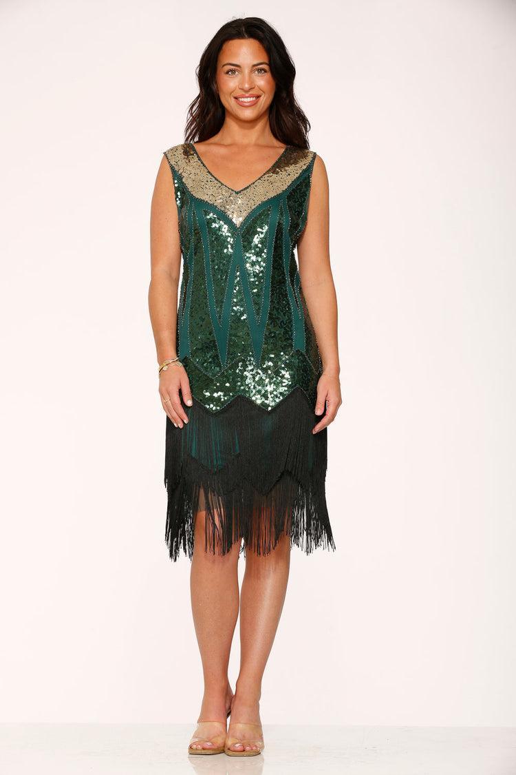 Green Flapper Dress Product Image