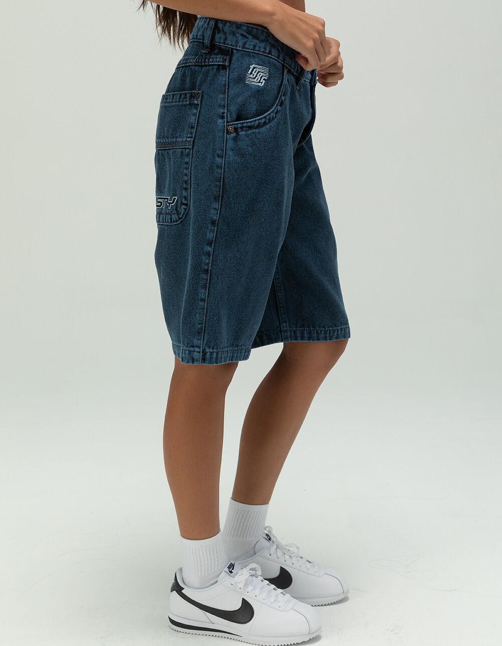 RUSTY Flip Mommy Tapless Low Rise Womens Denim Jorts - DENIM Product Image
