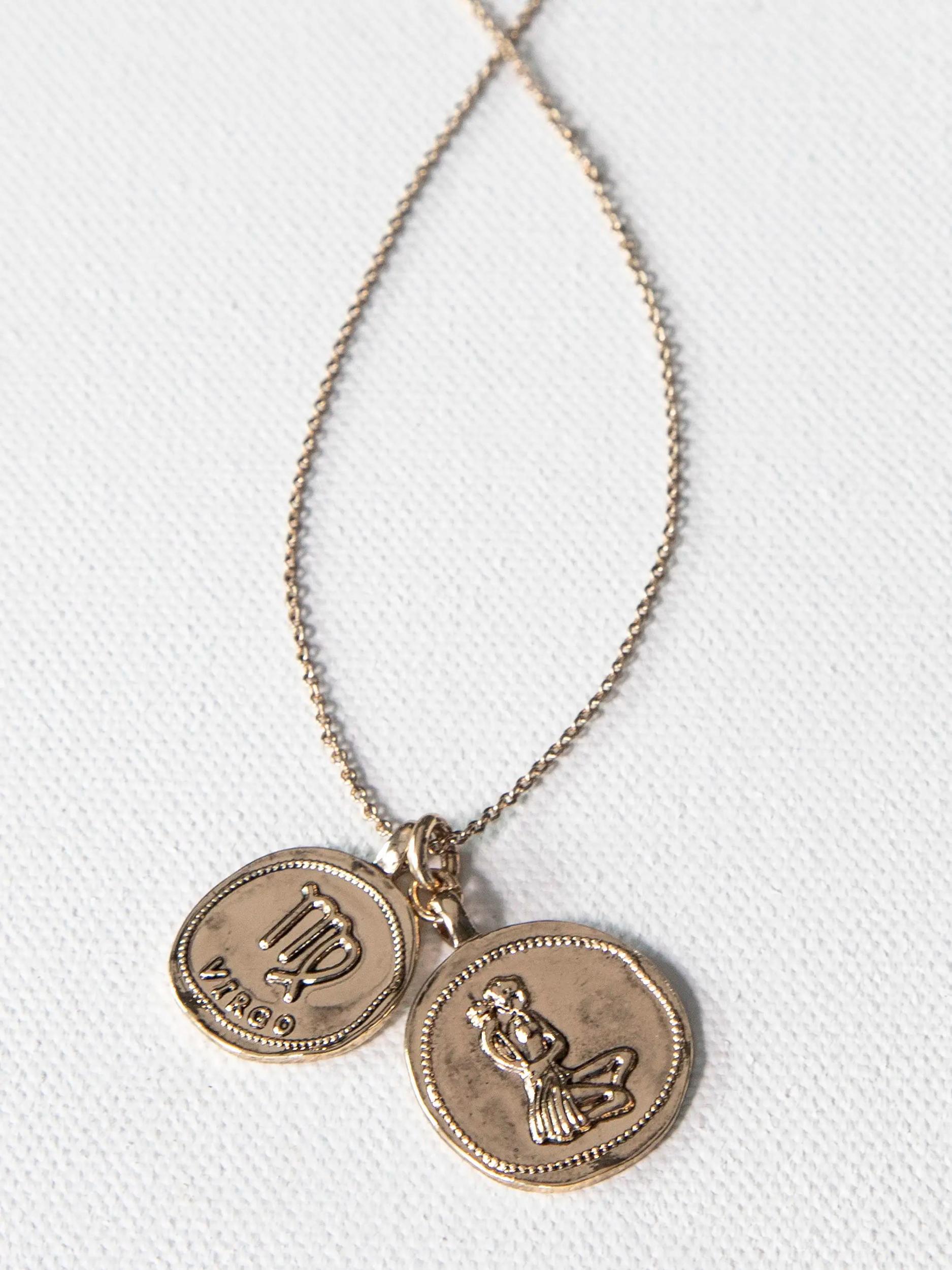 Zodiac Coin Necklace - Gemini Product Image