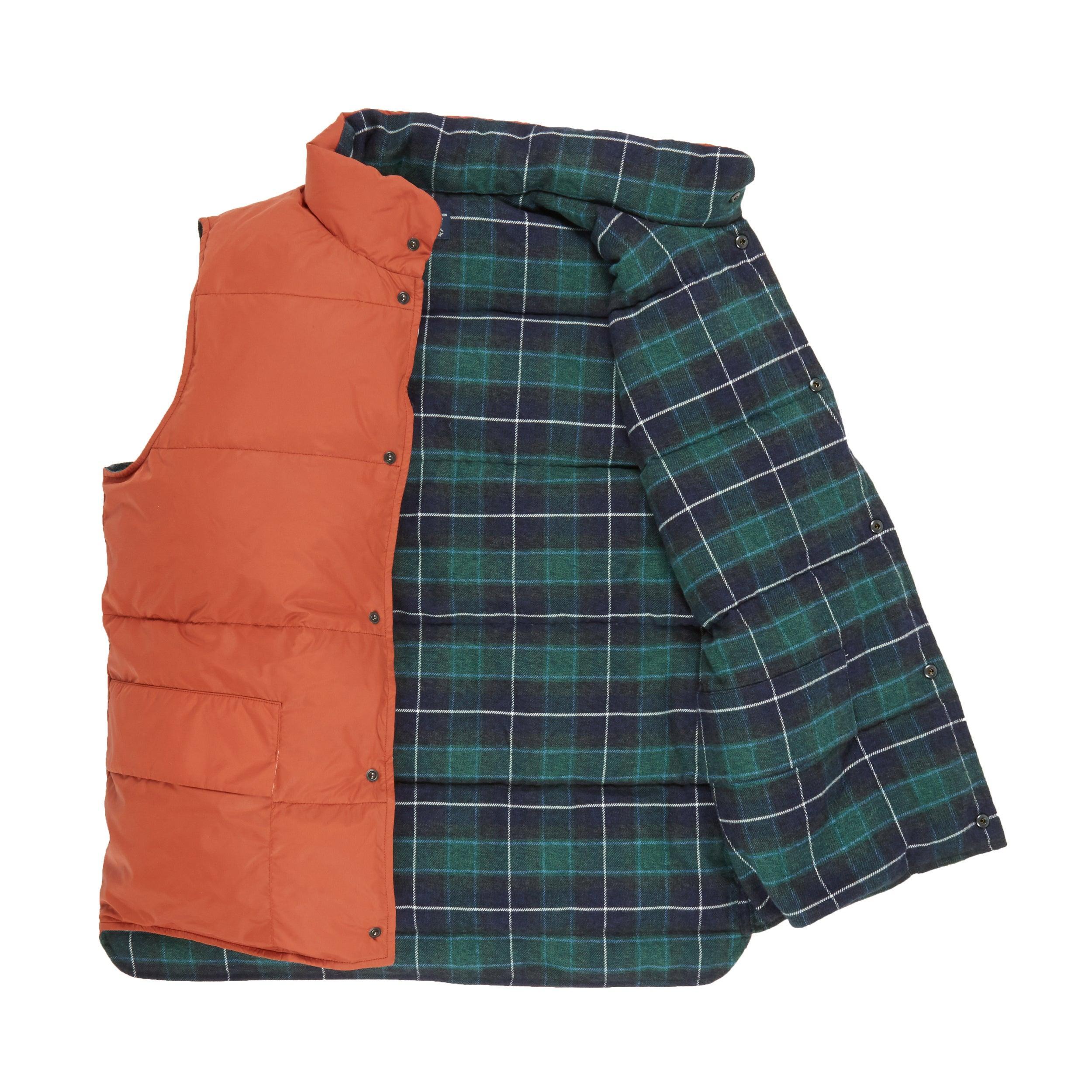 Campbell Down Reversible Vest SMP - Green Blue with Orange (Final Sale)* Product Image