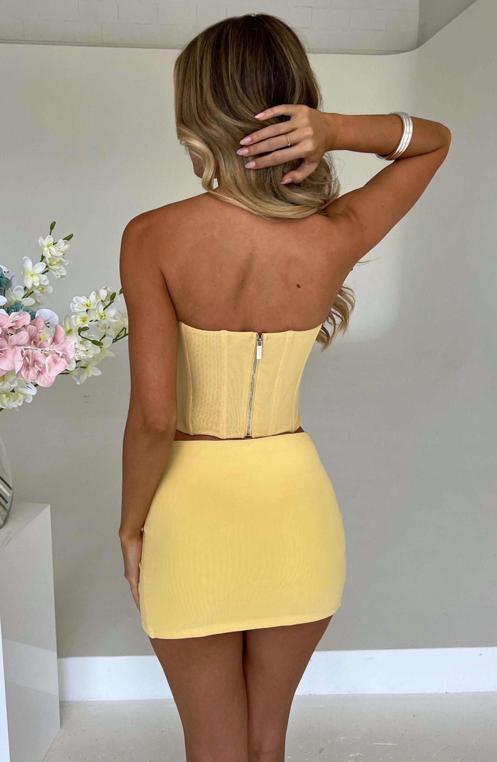 Alina Mini Skirt - White Product Image