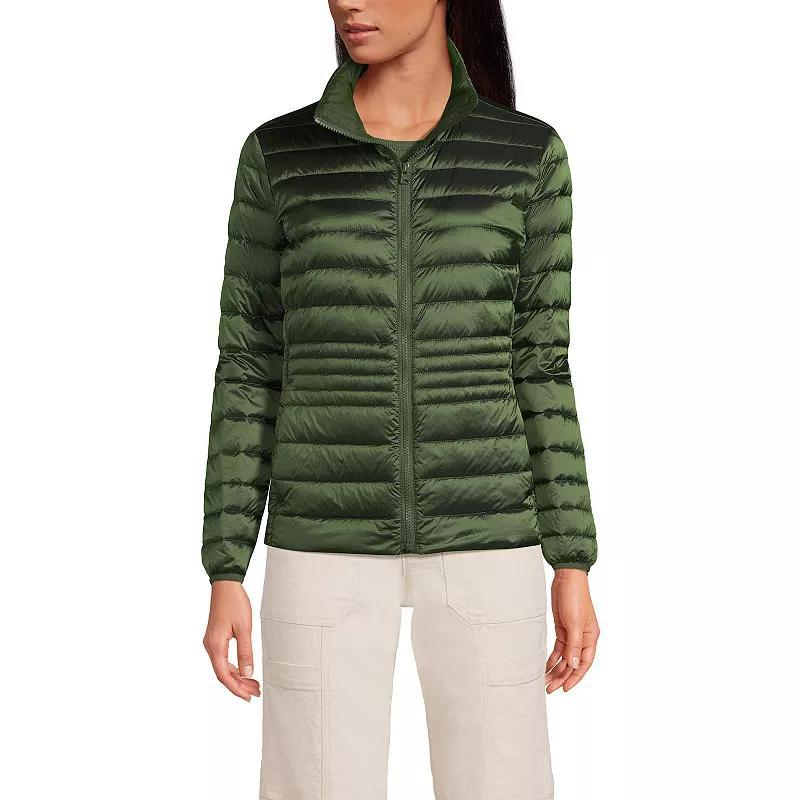 Petite Lands' End Wanderweight Down Puffer Jacket, Women's, Size: Small Petite, Estate Green Shine Product Image