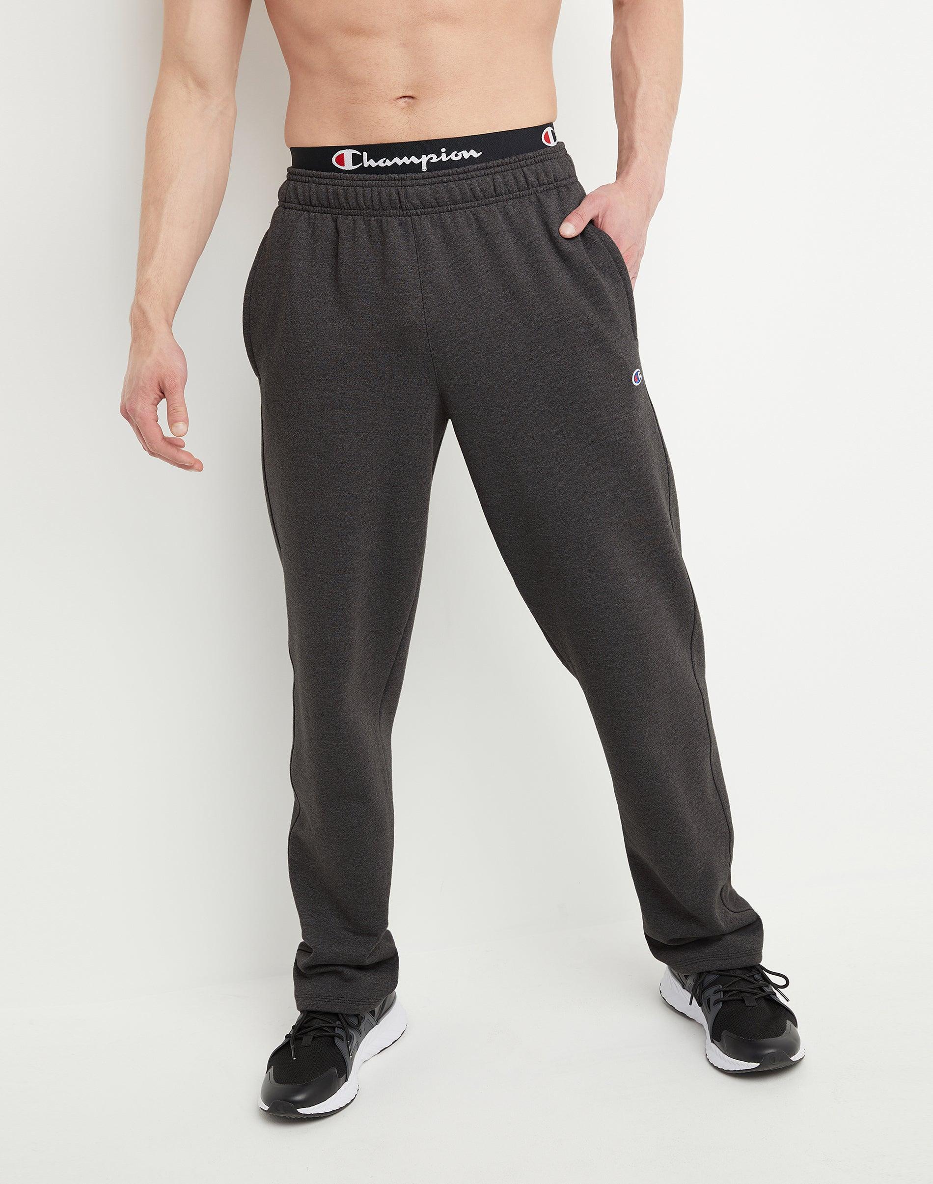 Men's Champion® Cinched Fleece Pants, Size: Medium, Oxford Gray Product Image
