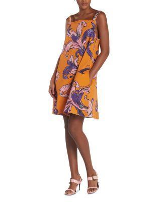Printed Buckle Strap Mini Dress Product Image