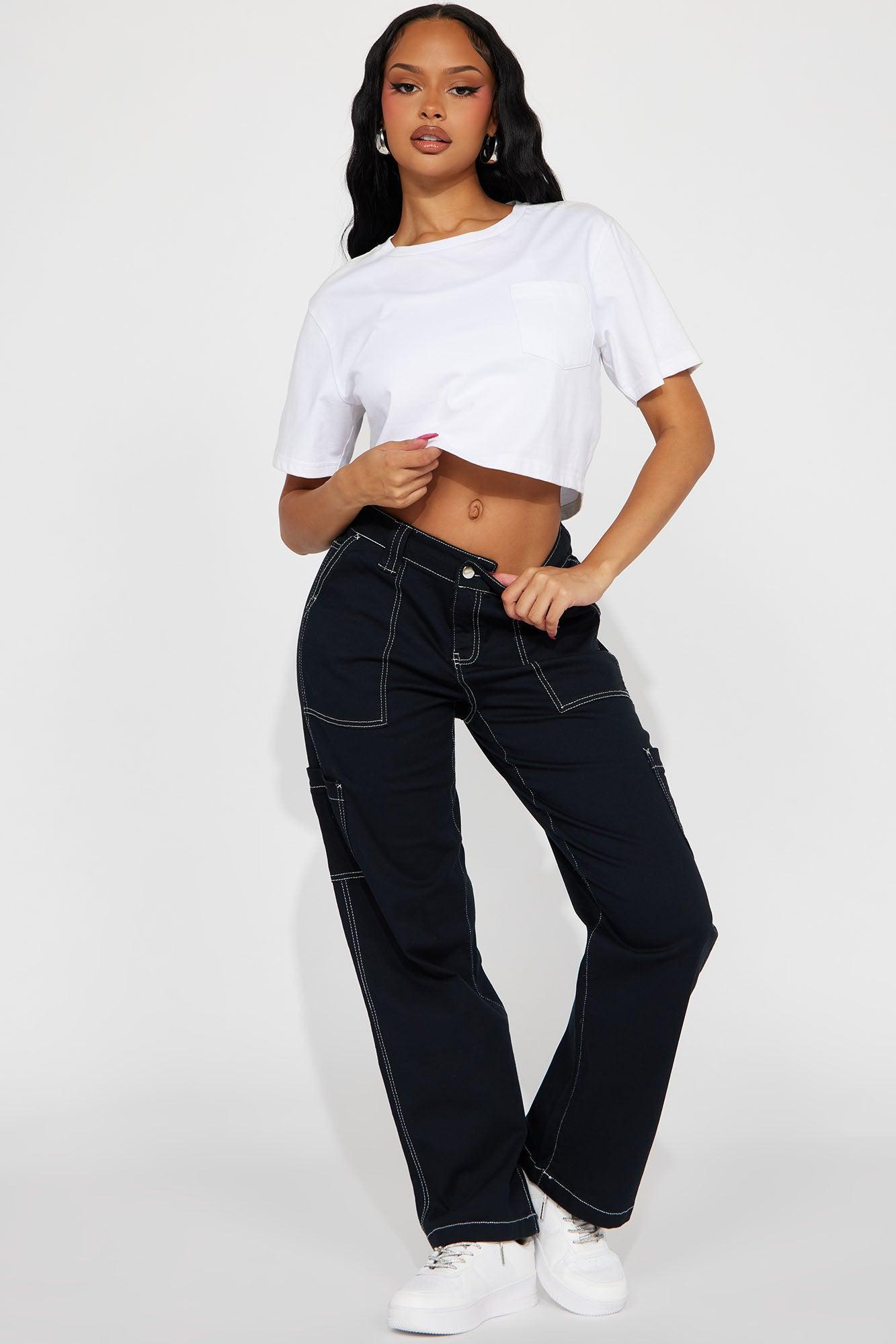 Elisa Relaxed Crop Tee - White Product Image