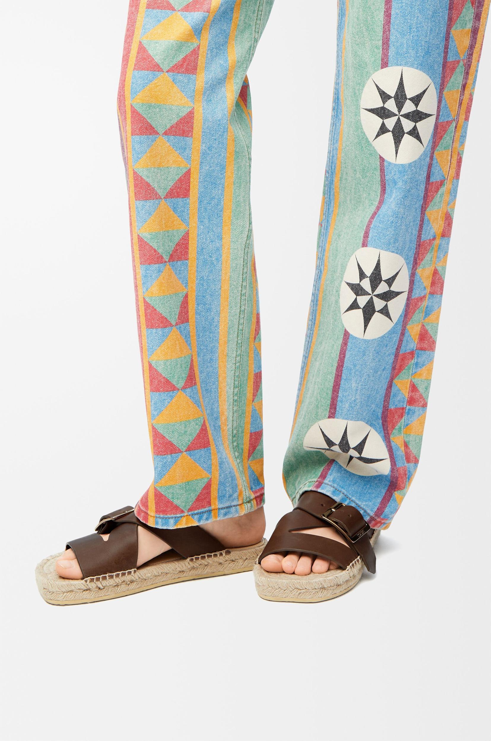 Petal espadrille slide in vegetable-tanned calfskin Product Image